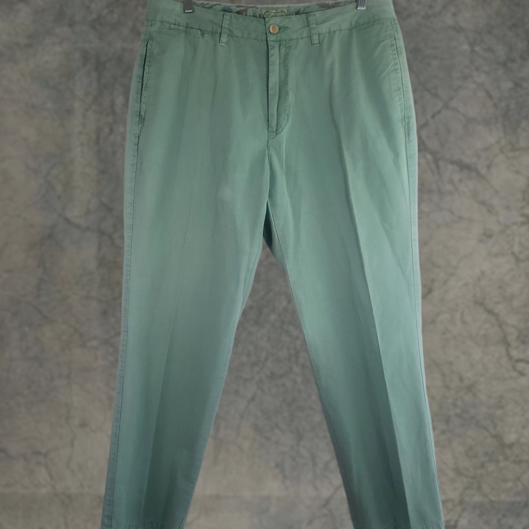 Vintage VINTAGE 1946 Chinos Straight Leg Flat Front Pants 36x30 Green Cotton Charleston Size US 36 / EU 52 - 1 Thumbnail