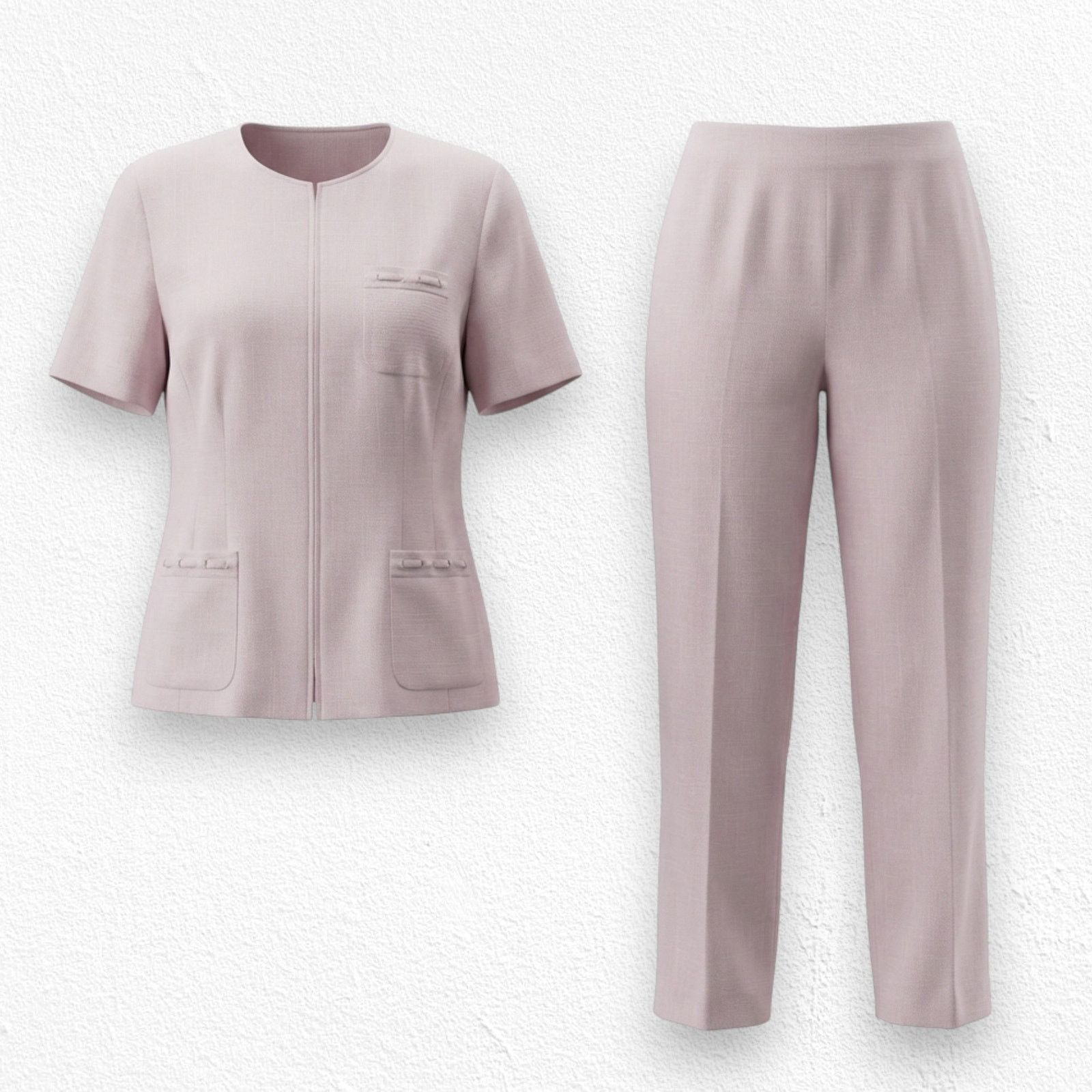 Vintage 90s Lilac Pink Vintage Pantsuit Set Size Large Size 34" / US 12 / IT 48 - 1 Thumbnail