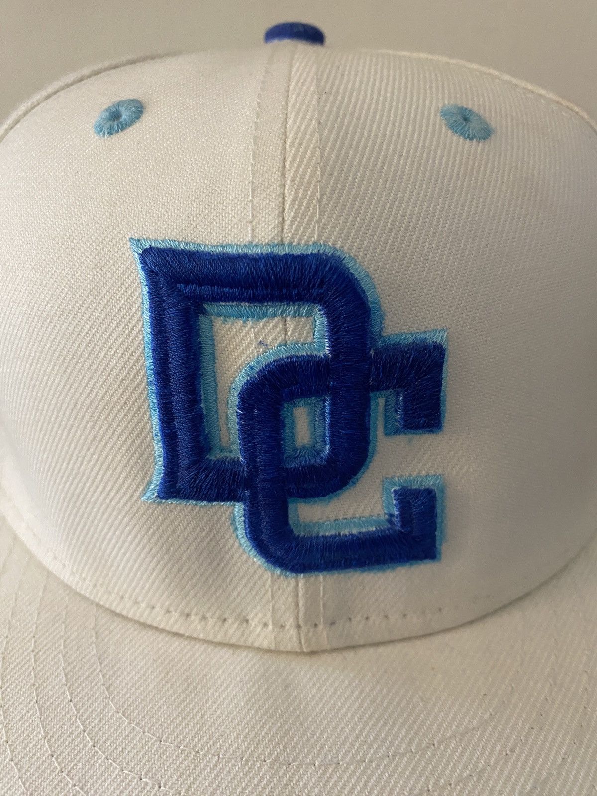 New Era Washington Nationals New Era DC White Blue Fitted Cap Hat 7 Size ONE SIZE - 2 Thumbnail