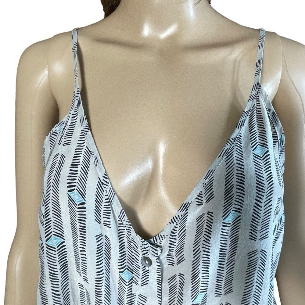 Other Olivaceous Silk Sleeveless Button Tie Front Top Size M Size M / US 6-8 / IT 42-44 - 2 Thumbnail