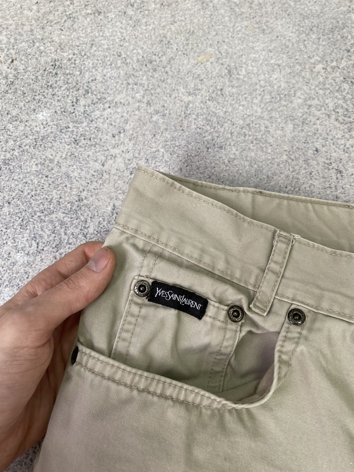 Designer × Vintage × Yves Saint Laurent Vintage Yves Saint Laurent Pants Trousers Embroidered Logo Size US 32 / EU 48 - 9 Thumbnail