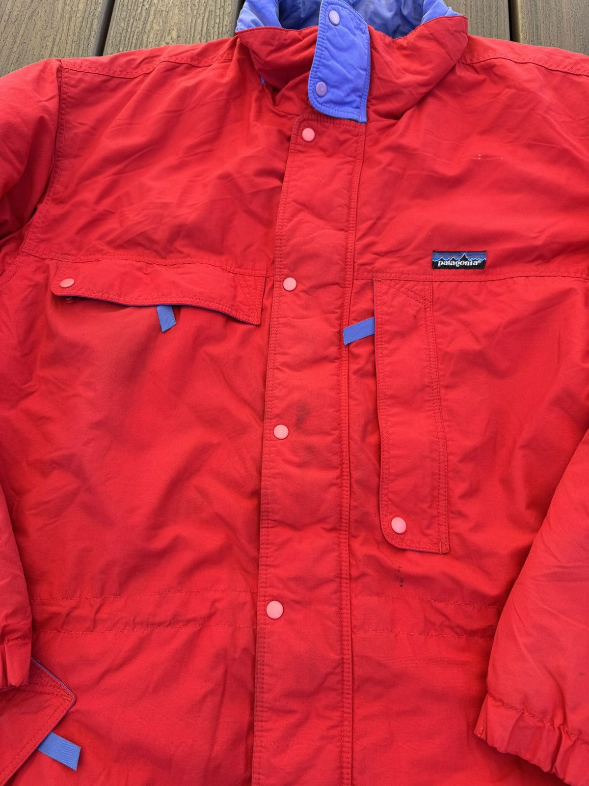 Patagonia Vintage Patagonia Men’s Coat Long Bright Red Retro Sz Large Size US L / EU 52-54 / 3 - 4 Thumbnail