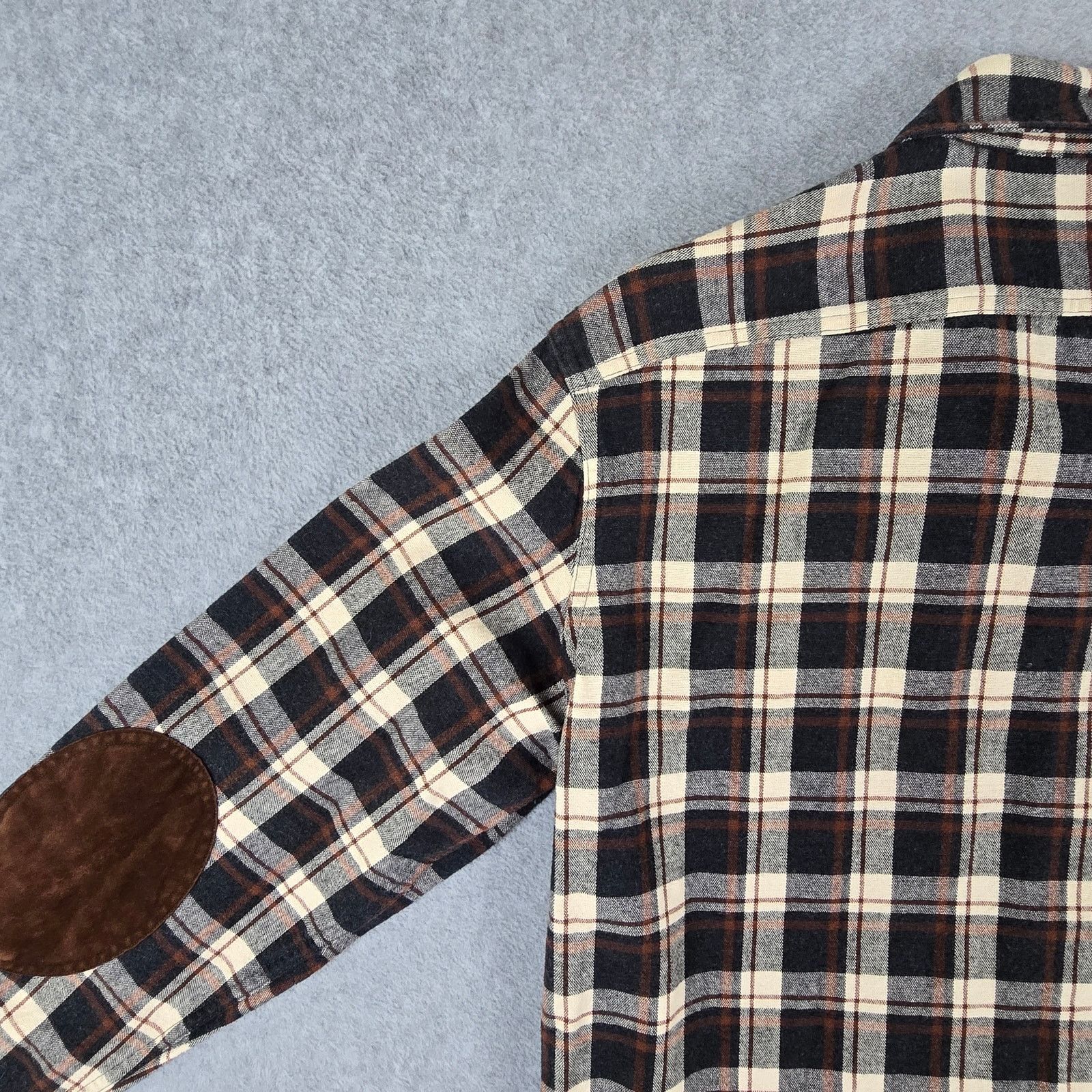 J.Crew J. Crew Mercantile Shirt Medium Brown Flannel Elbow Patches Size US M / EU 48-50 / 2 - 8 Thumbnail