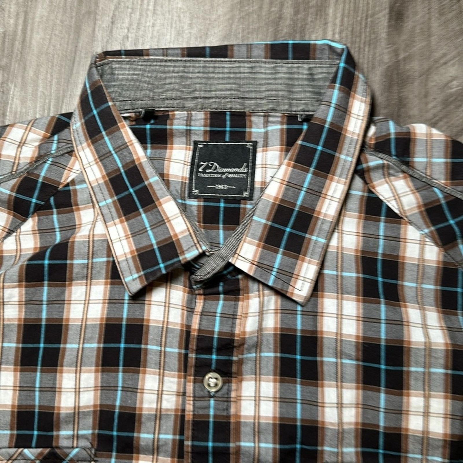 7Diamonds 7 Diamonds Mind Control Short Sleeve Button Down - Large Size US L / EU 52-54 / 3 - 7 Thumbnail