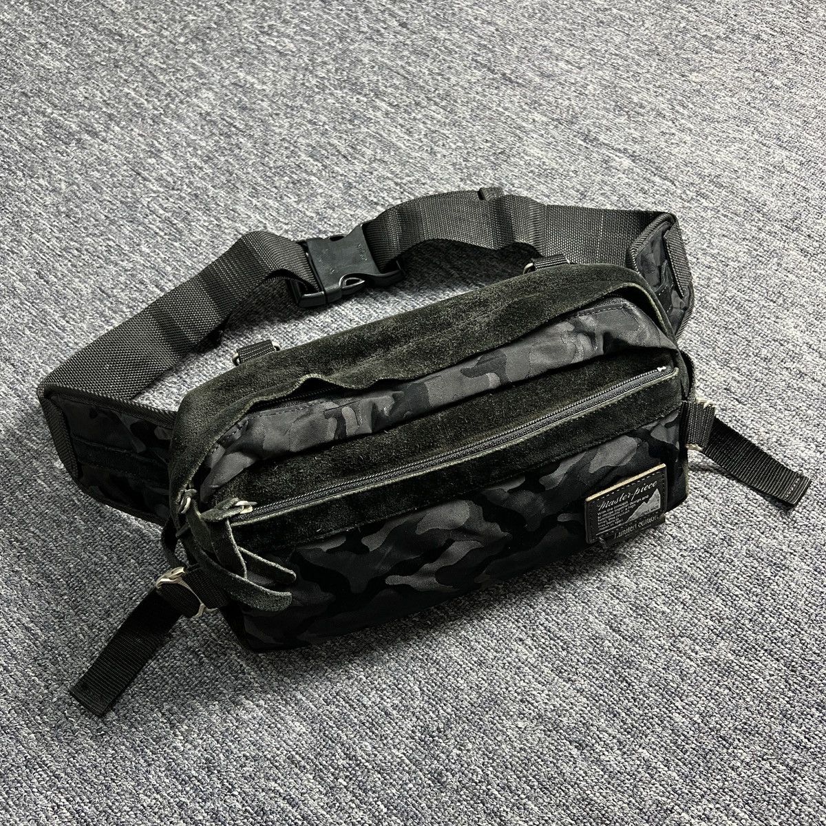 image of Masterpiece Camo Limited Edition Waist/crossbody Bag in Black, Men's