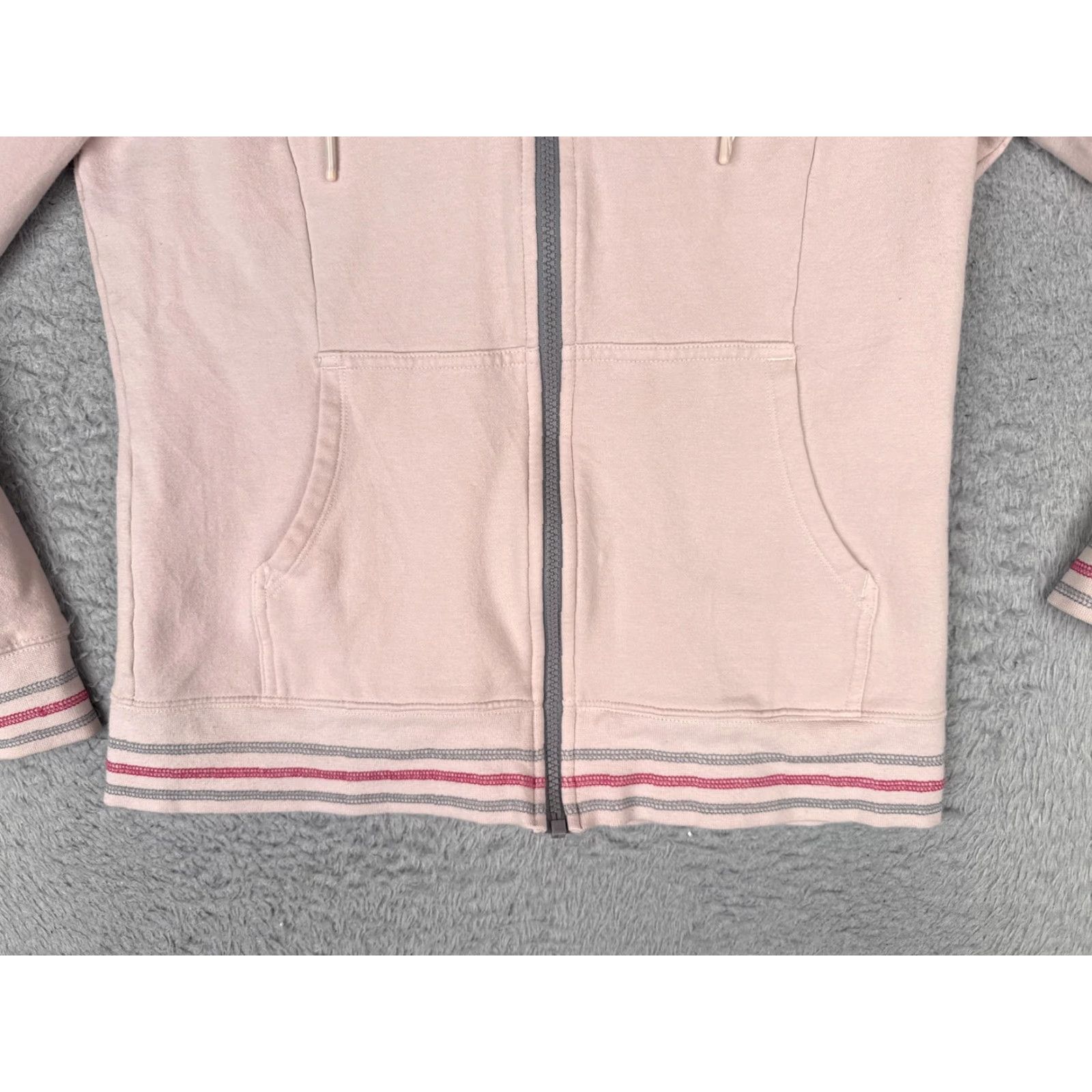 The North Face The North Face Jacket Womens M pink Jersey Hooded Full Zip Striped Outdoor Size M / US 6-8 / IT 42-44 - 5 Thumbnail