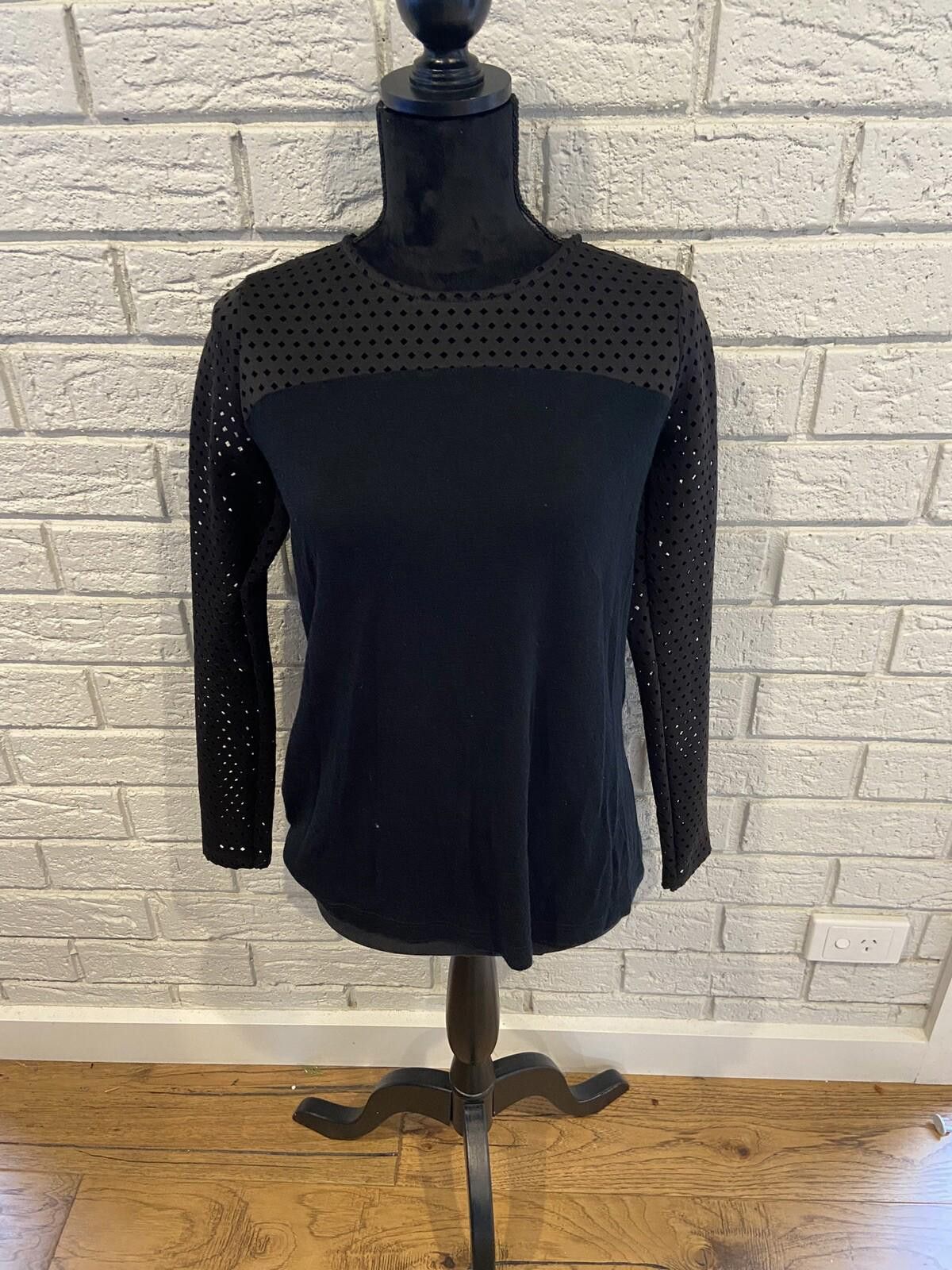 Kokaine Kookai top long sleeve Cutout Textured Top - Size Medium Size M / US 6-8 / IT 42-44 - 3 Thumbnail