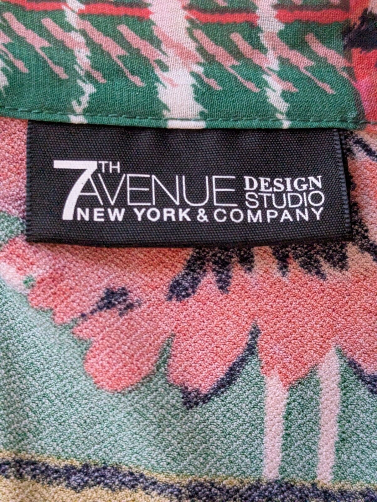 Other 7th Ave Design Studio NY & Co Green Floral Blouse Medium Size M / US 6-8 / IT 42-44 - 4 Thumbnail