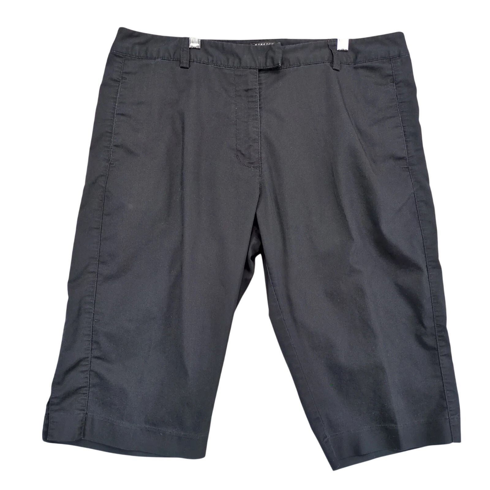 Adidas Vtg Y2K Adidas Stretch Black Shorts Women's 14 35x14" Size 36" / US 14 / IT 50 - 1 Thumbnail