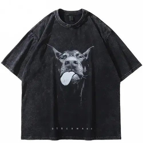 VIBE Doberman Black Printed T-shirt Tee Short Sleeve Size US L / EU 52-54 / 3 - 2 Thumbnail