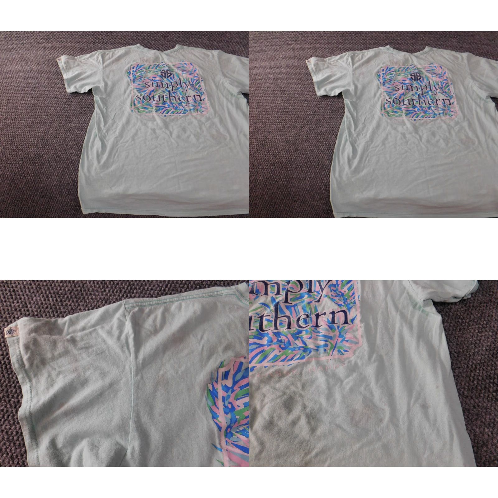 Vintage Simply Southern Mens T-Shirt XL Blue Graphic Print Logo Crew Neck Short Sleeve Classic Size US XL / EU 56 / 4 - 9 Thumbnail