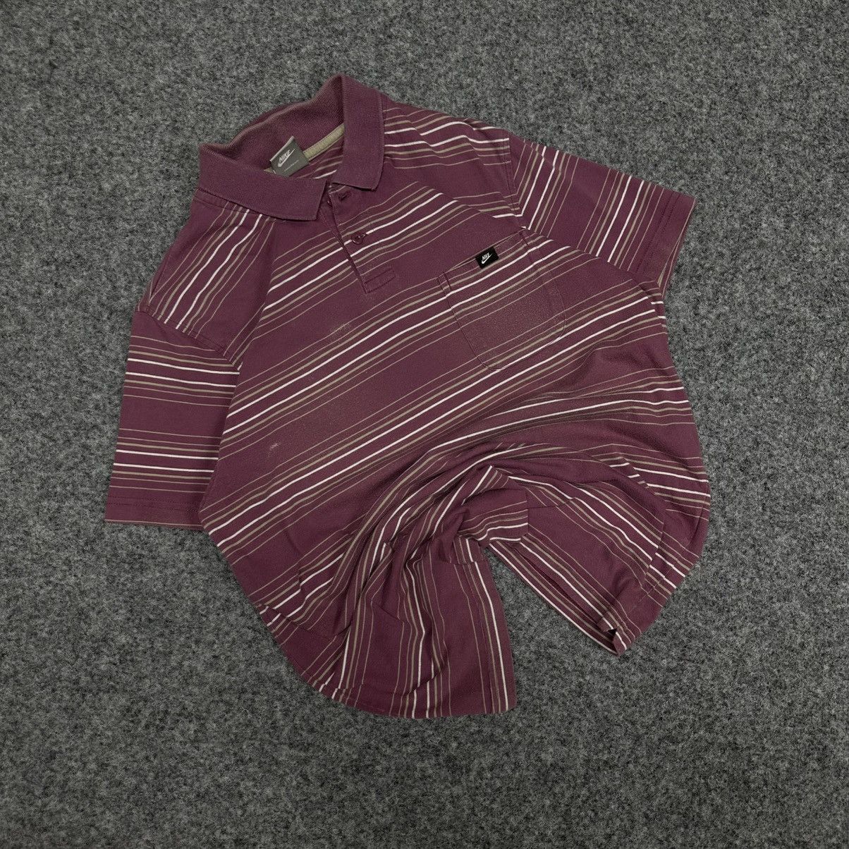 Nike VTG Stripped Nike Pink Polo Size L Hype Trend Staff Pick Size US L / EU 52-54 / 3 - 1 Thumbnail
