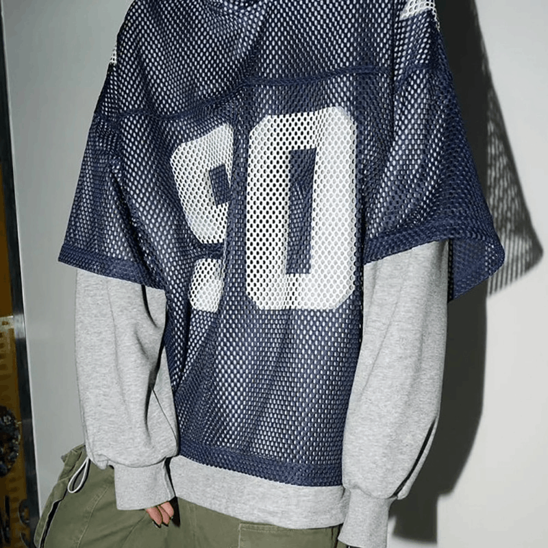 90 Star Mesh Hoodie