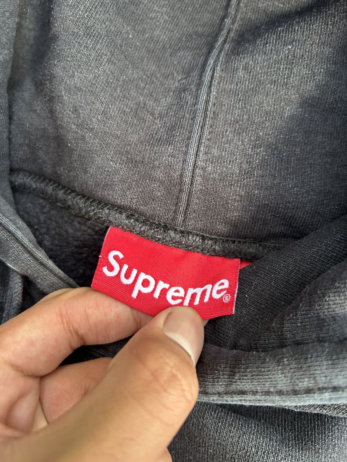 Supreme Supreme SS17 Chest Twill Tape Heavyweight Black Hoodie Size US XL / EU 56 / 4 - 3 Thumbnail