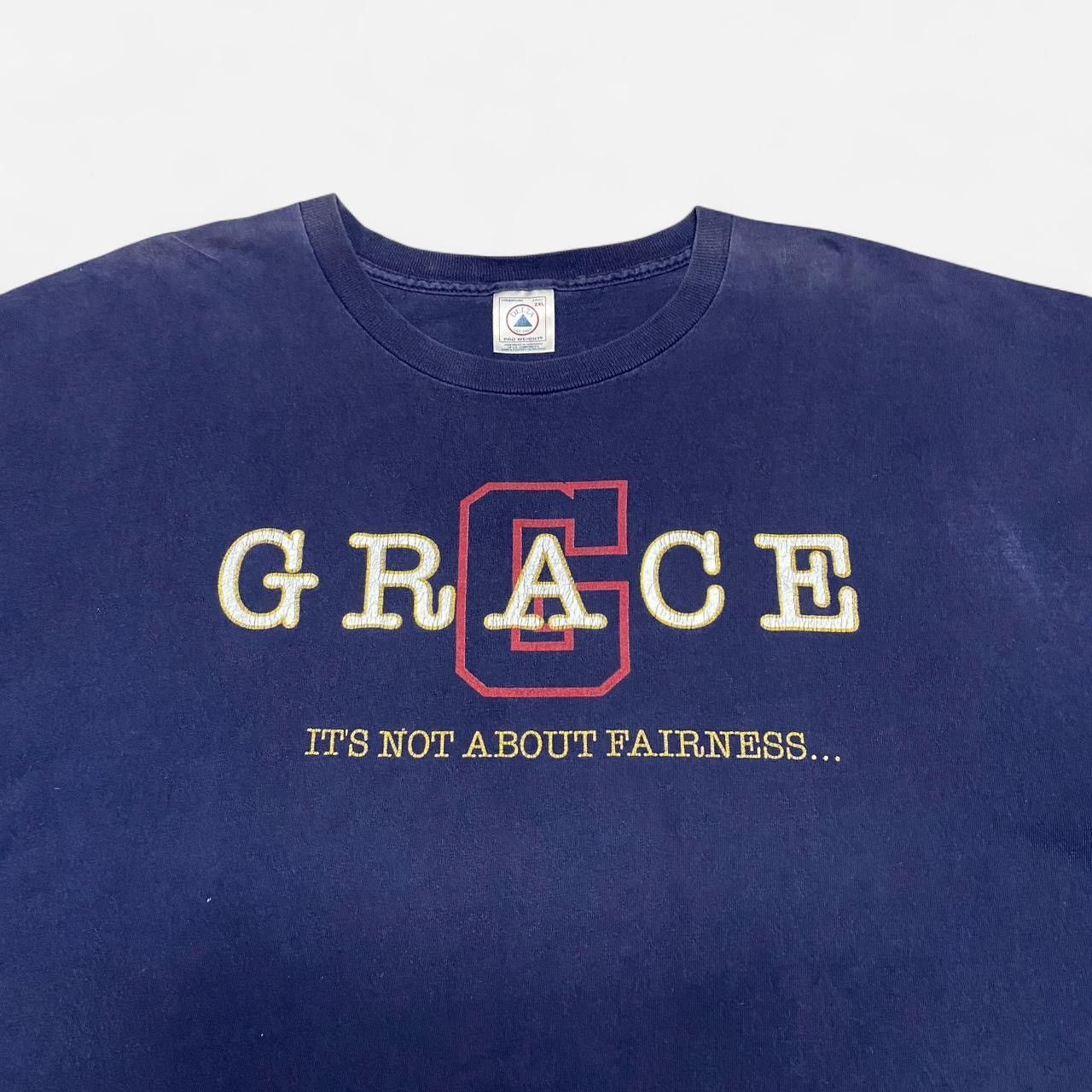 Other Vintage Grace it’s not about fairness navy tee Size US XL / EU 56 / 4 - 2 Thumbnail