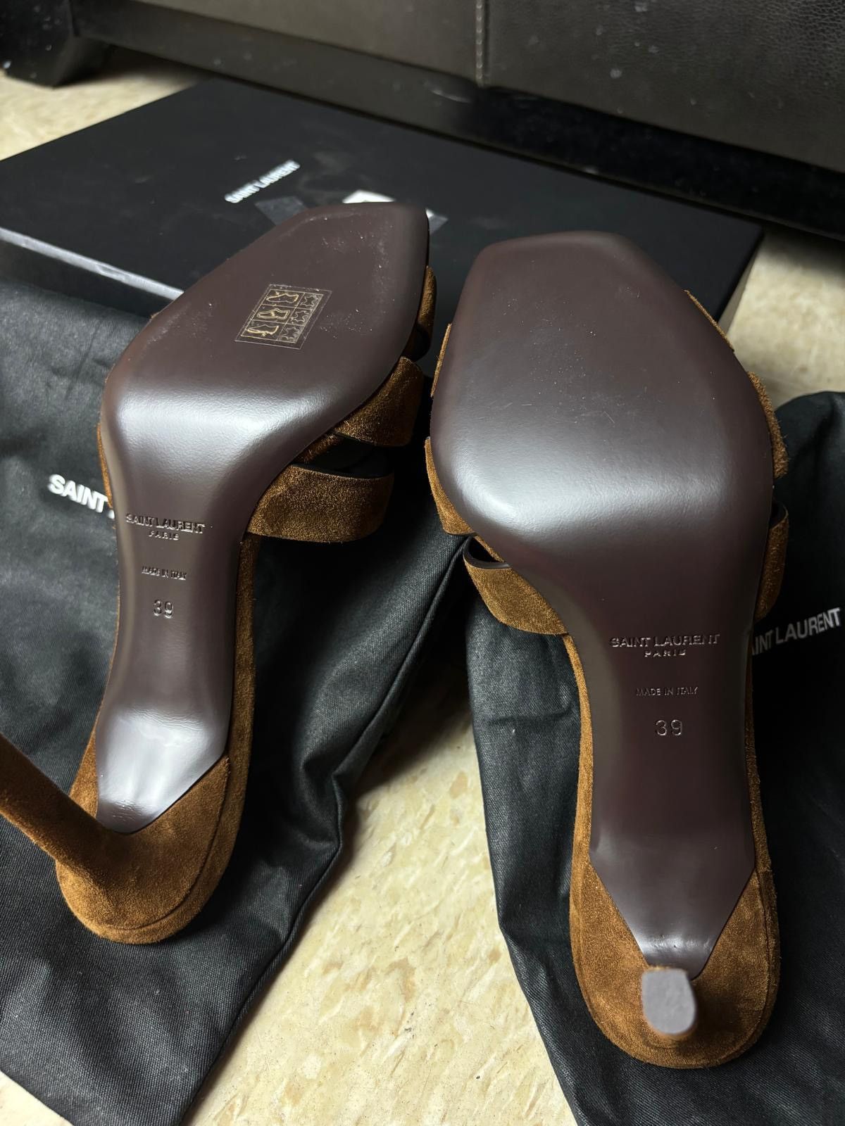 Saint Laurent Paris Saint Laurent Tribute Mules Suede Heels Size US 9 / IT 39 - 7 Thumbnail