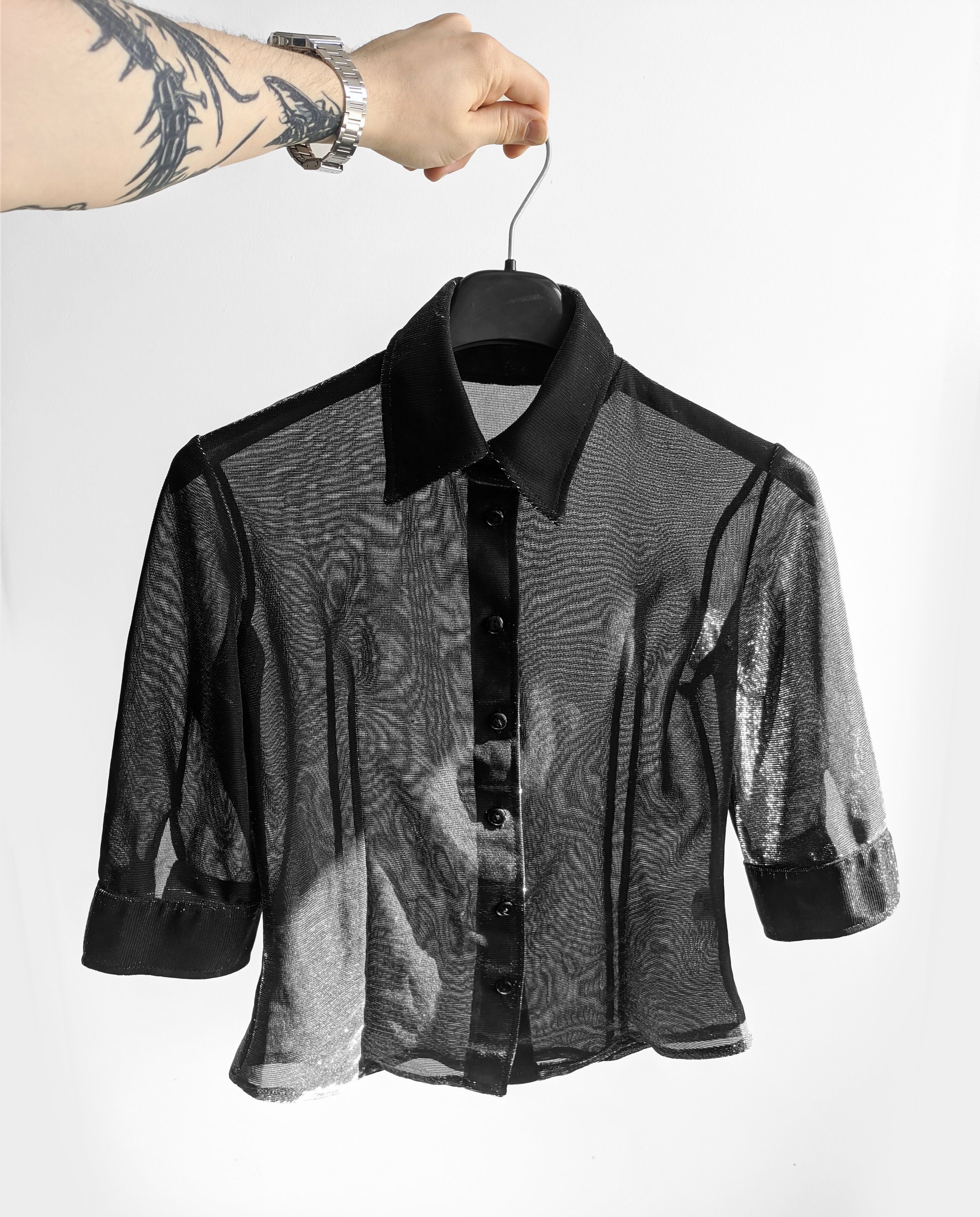 Hysteric Glamour Vintage shine shirt y2k translucent goth Size M / US 6-8 / IT 42-44 - 1 Thumbnail