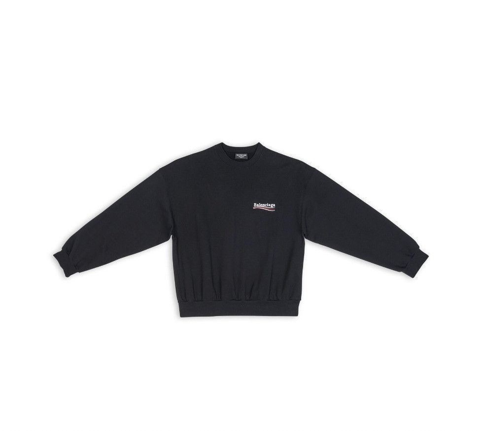 Balenciaga o1srvl11e0526 555 / Political Campaign Sweatshirt Regular Size US L / EU 52-54 / 3 - 2 Thumbnail