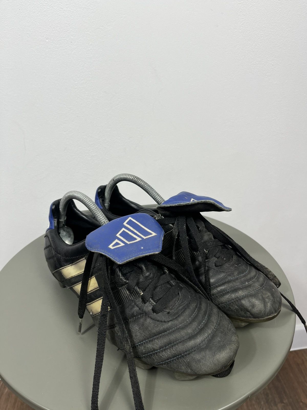 Adidas Vintage adidas Football Boots Cleats Black Blue EU 42 Size US 9 / EU 42 - 2 Thumbnail