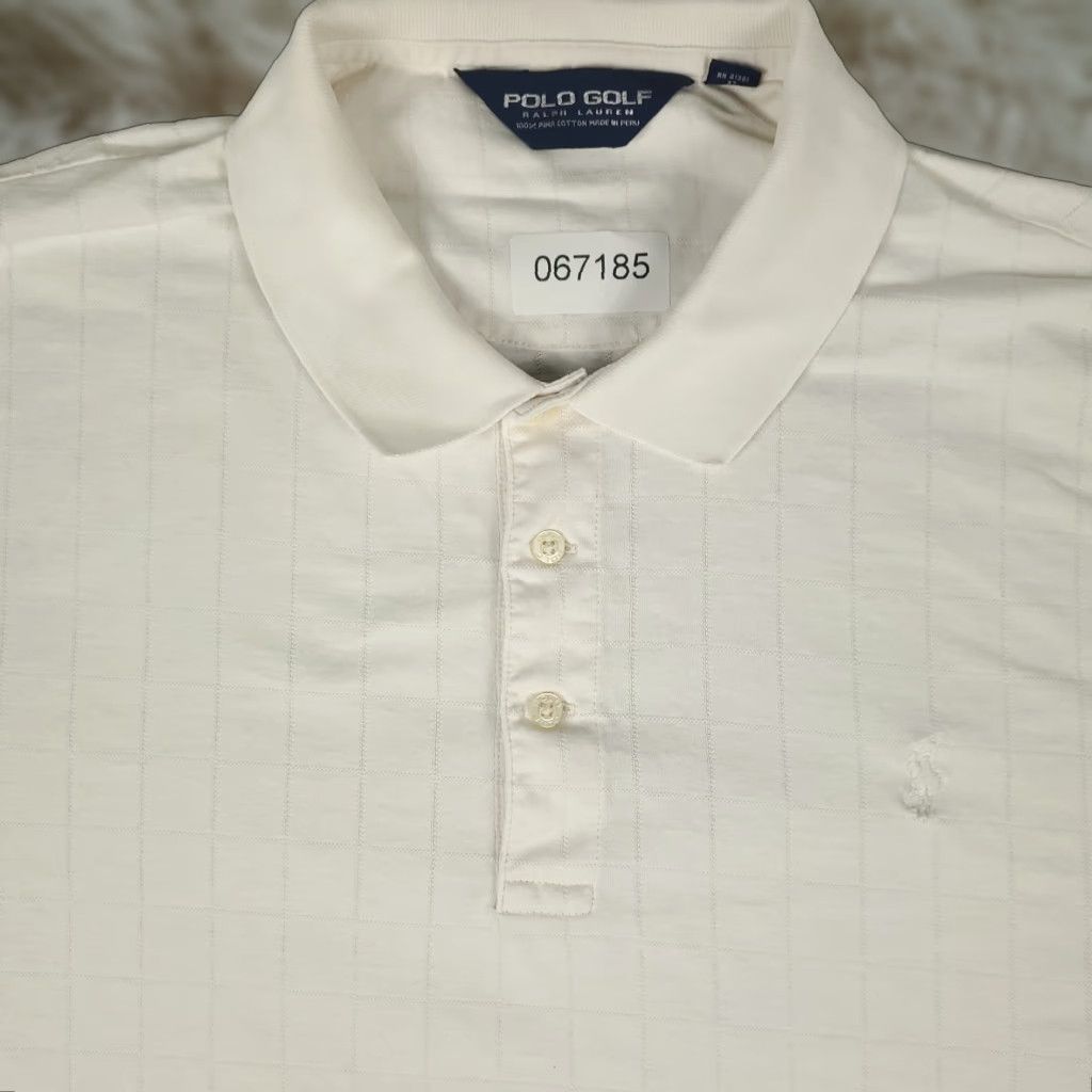 Ralph Lauren Ralph Lauren Polo Shirt Mens XL Ivory Check Polo Shirt Casual Short Sleeve Polo Men XL Ivory Check Polo Shirt Size US XL / EU 56 / 4 - 1 Thumbnail