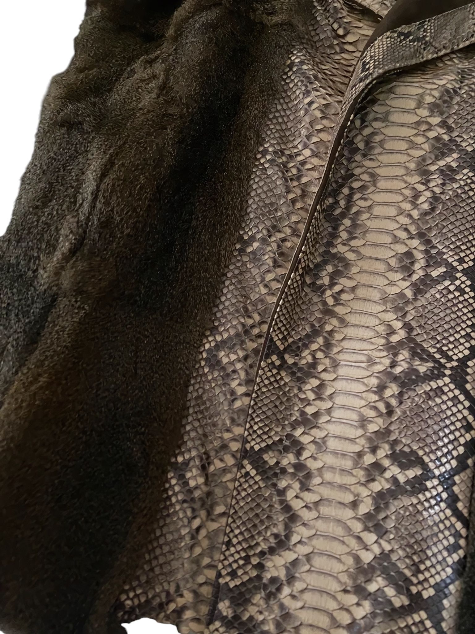 Roberto Cavalli SCOIATTOLO FUR REAL PYTHON FRONT COAT JACKET Size M / US 6-8 / IT 42-44 - 4 Thumbnail