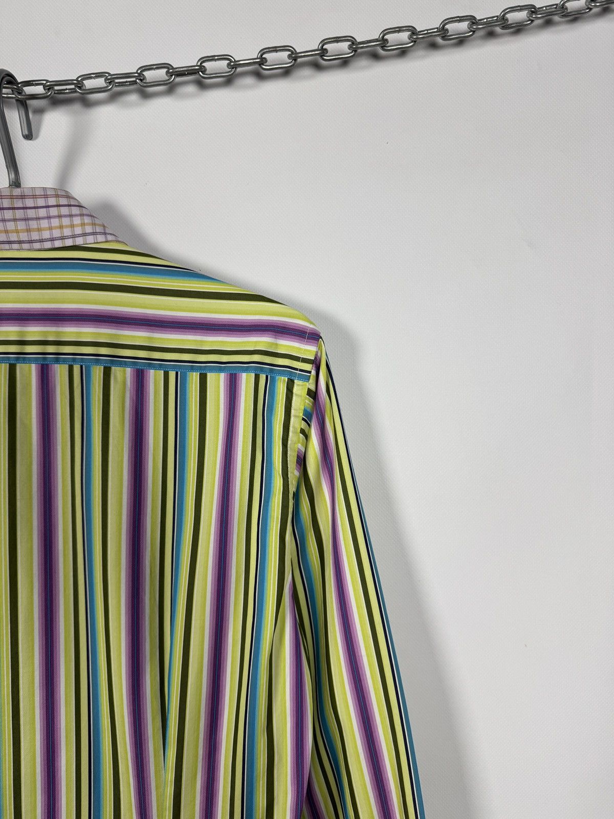 Etro ETRO Milano Long Sleeve Striped Shirt Made in Italy Size 38 Size US L / EU 52-54 / 3 - 10 Thumbnail