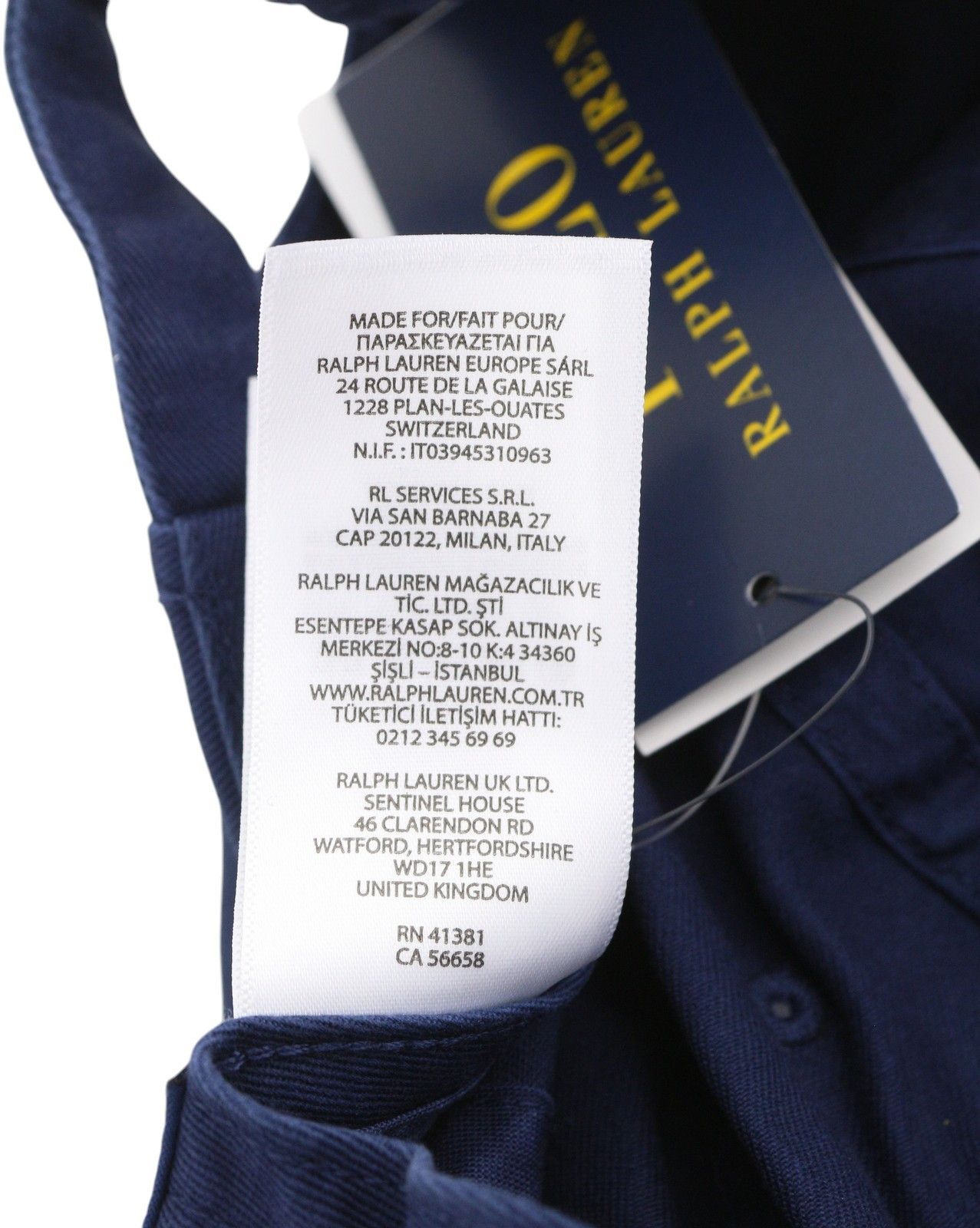 Polo Ralph Lauren 59 CM Dark Blue FRA P.R.F.C. Logo Baseball Cap 84670 Size ONE SIZE - 12 Thumbnail