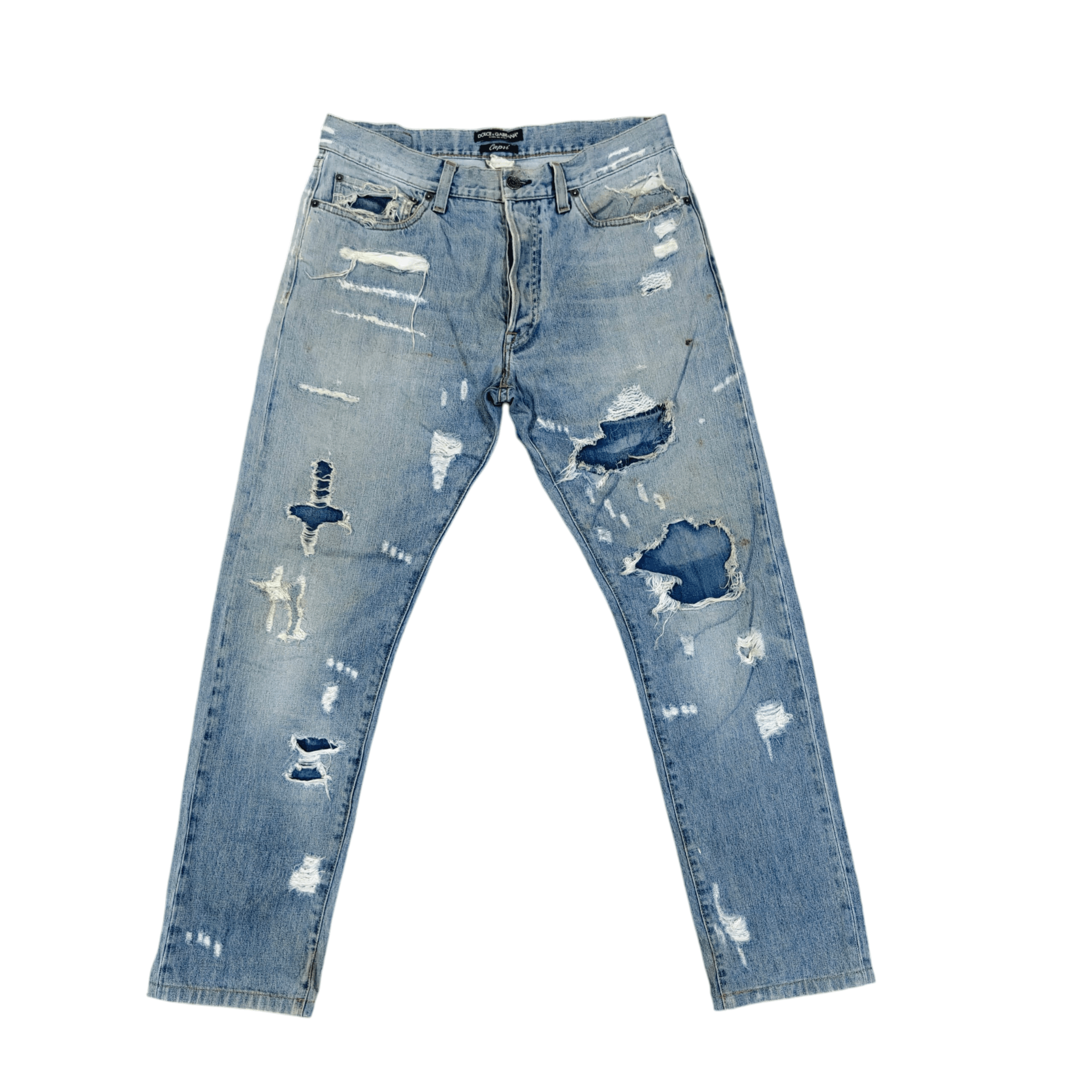 Dolce & Gabbana Archive D&G Straight-Leg Grey-Wash Jeans – Approx 