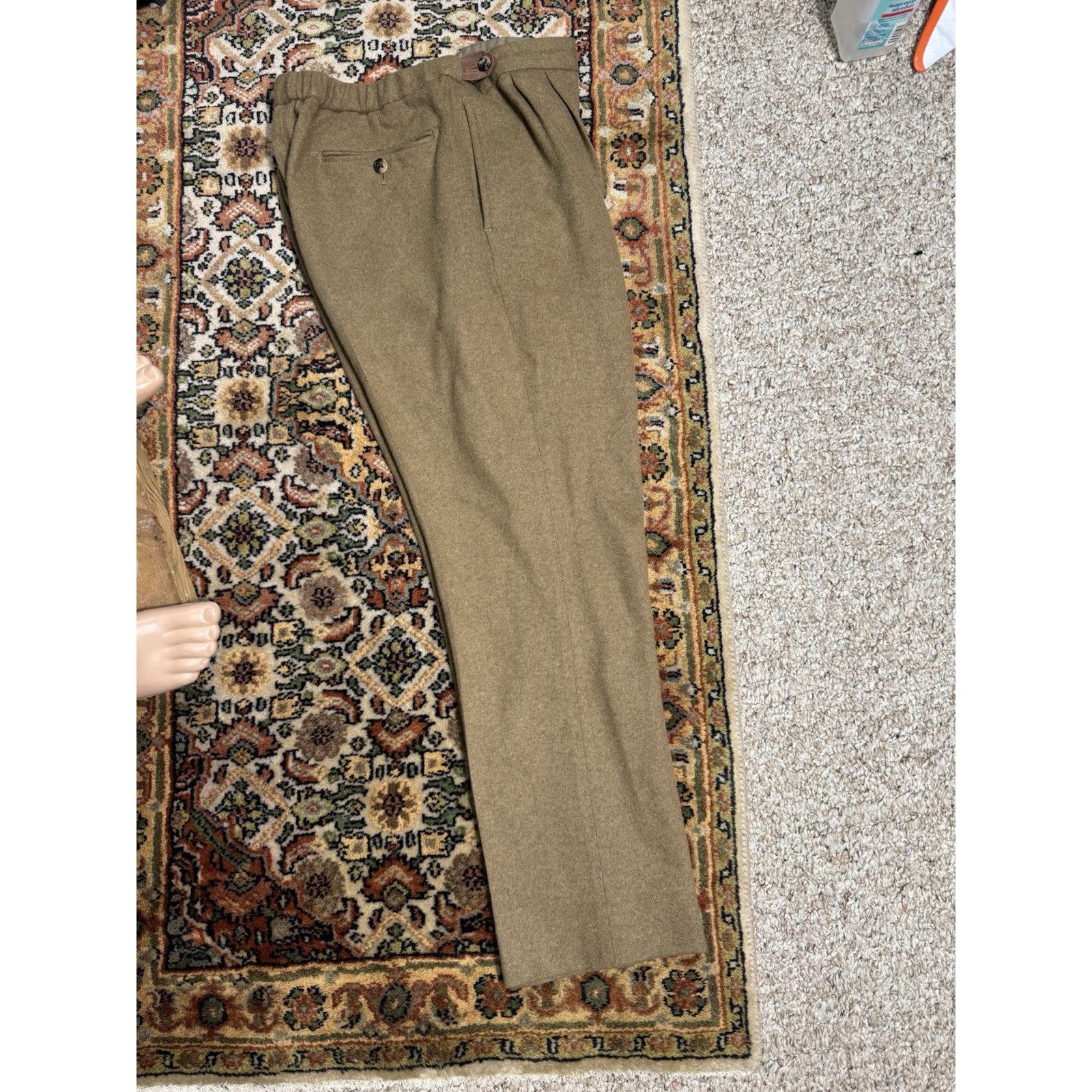 Camoshita Camoshita United Arrows Pleated Flannel Easy Trousers 34x29 Size 40R - 3 Thumbnail