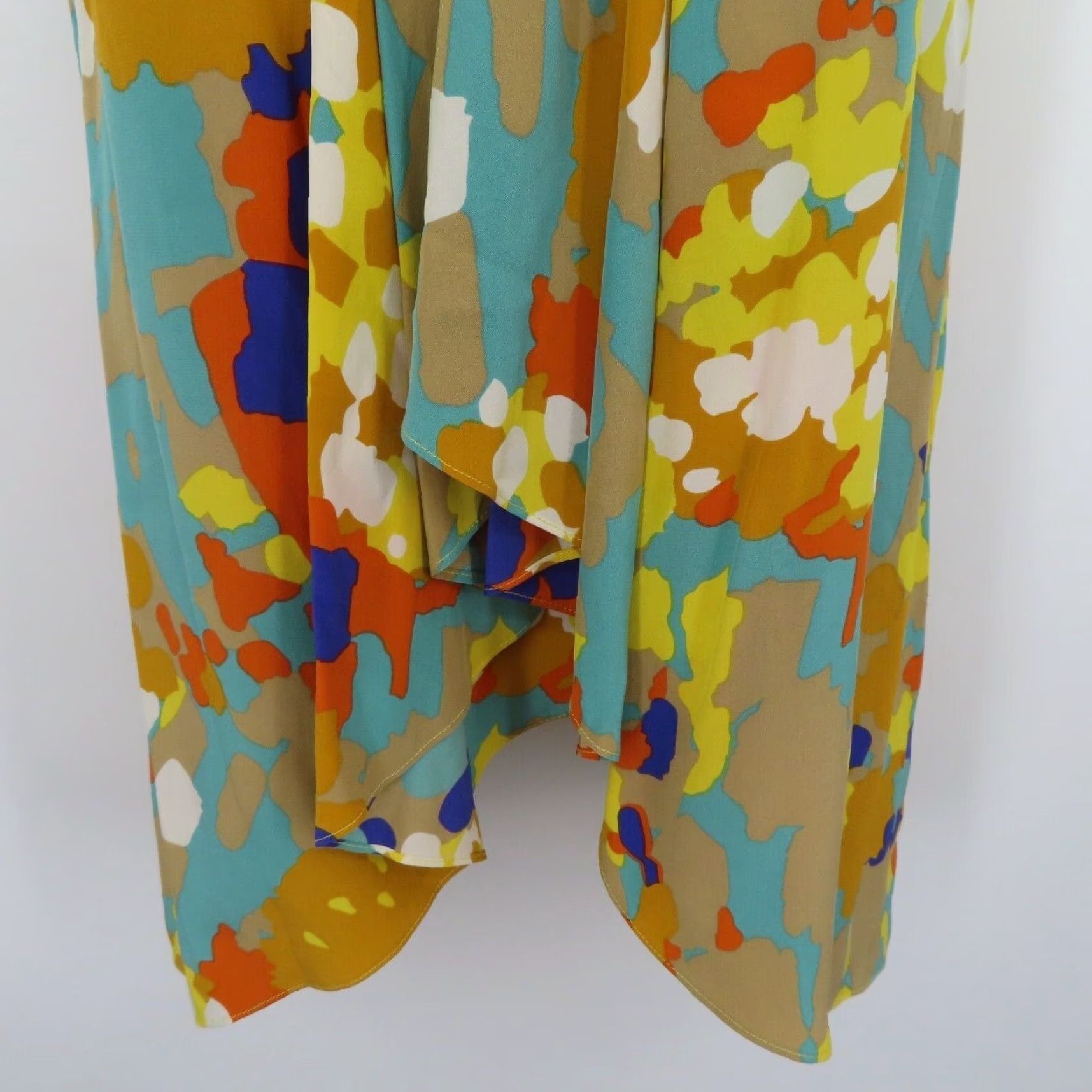 Diane von Furstenberg Diane von Furstenberg Tank Top Falyn Silk Yellow Beige Women 4 Sleeveless V-Neck Shirt Size S / US 4 / IT 40 - 3 Thumbnail