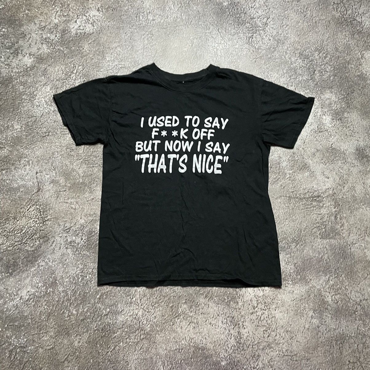 Vintage Vintage 90s Graphic Tee Slogan Print Punk Streetwear Faded M Size US M / EU 48-50 / 2 - 3 Thumbnail