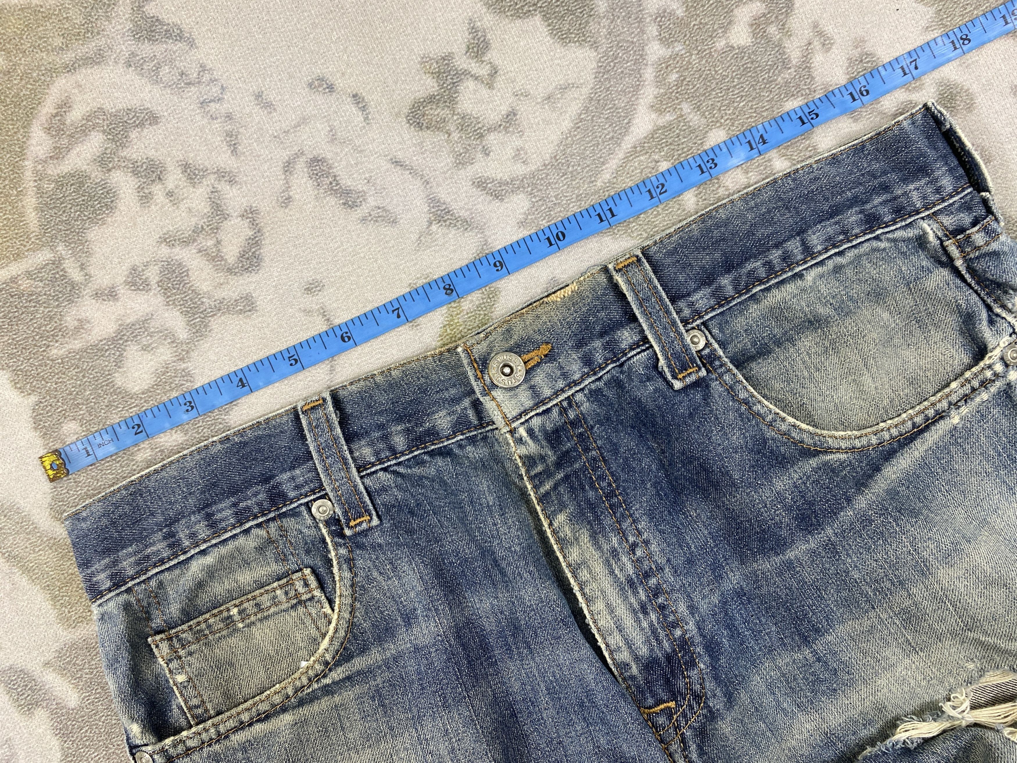 If Six Was Nine Distressed Blue Vintage Stussy Jeans 34x31.5 Denim- JN3555 Size US 34 / EU 50 - 5 Thumbnail