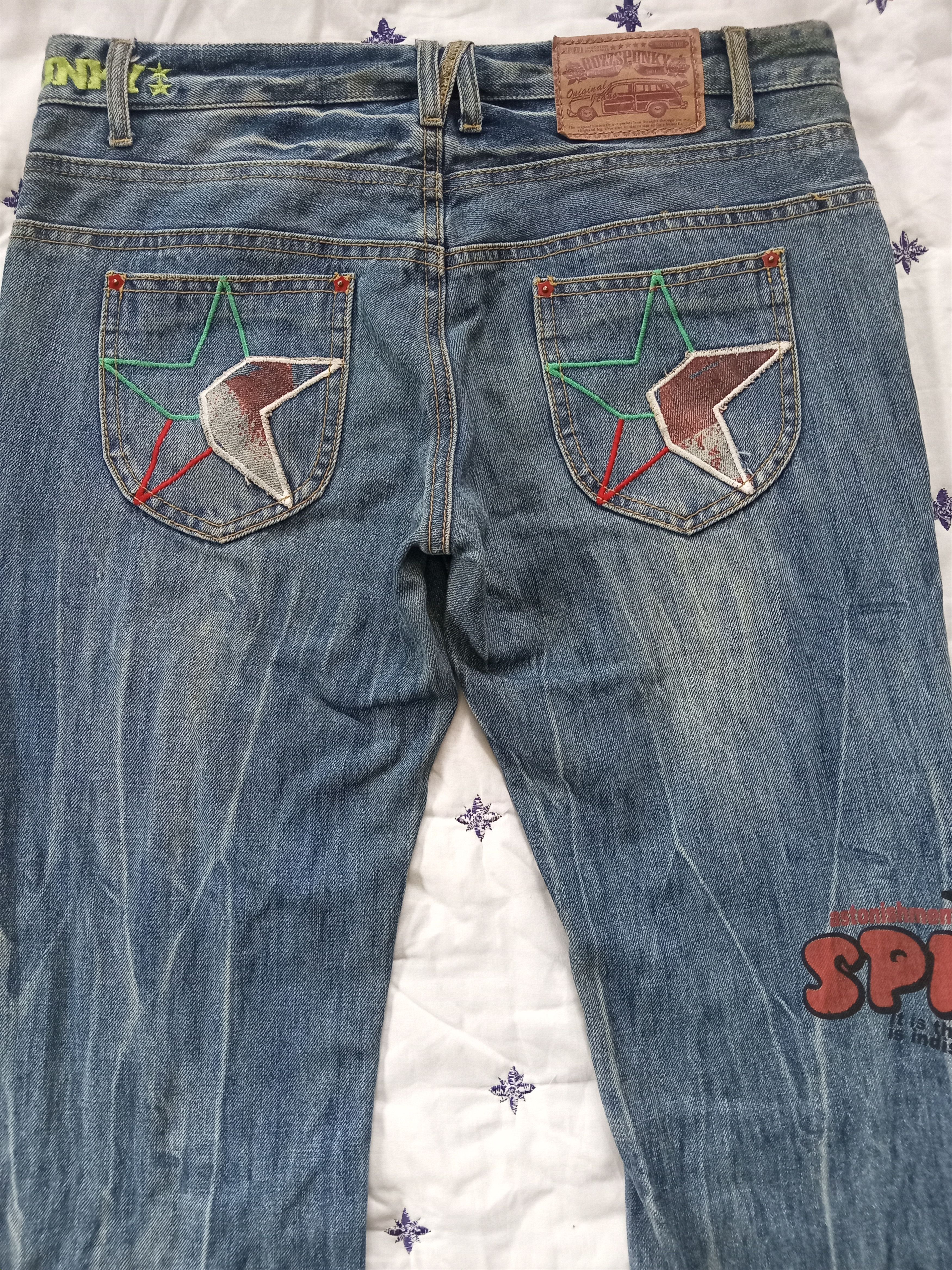 Japanese Brand BUZZ SPUNKY Rusty Distressed Patches Jeans Size US 32 / EU 48 - 10 Thumbnail