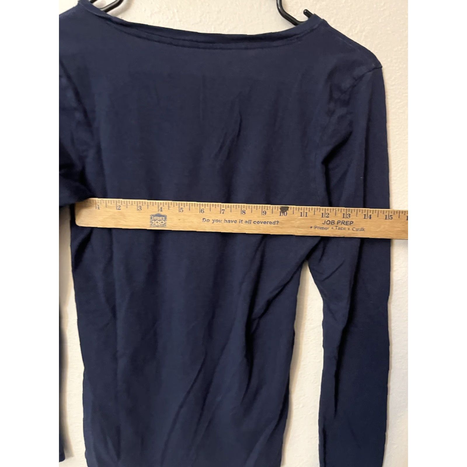 Lucky Brand Vintage Lucky Brand Women's Sleep Shirt XS Navy Blue Long Sleeve Cotton Modal Lounge Top Size XS / US 0-2 / IT 36-38 - 4 Thumbnail