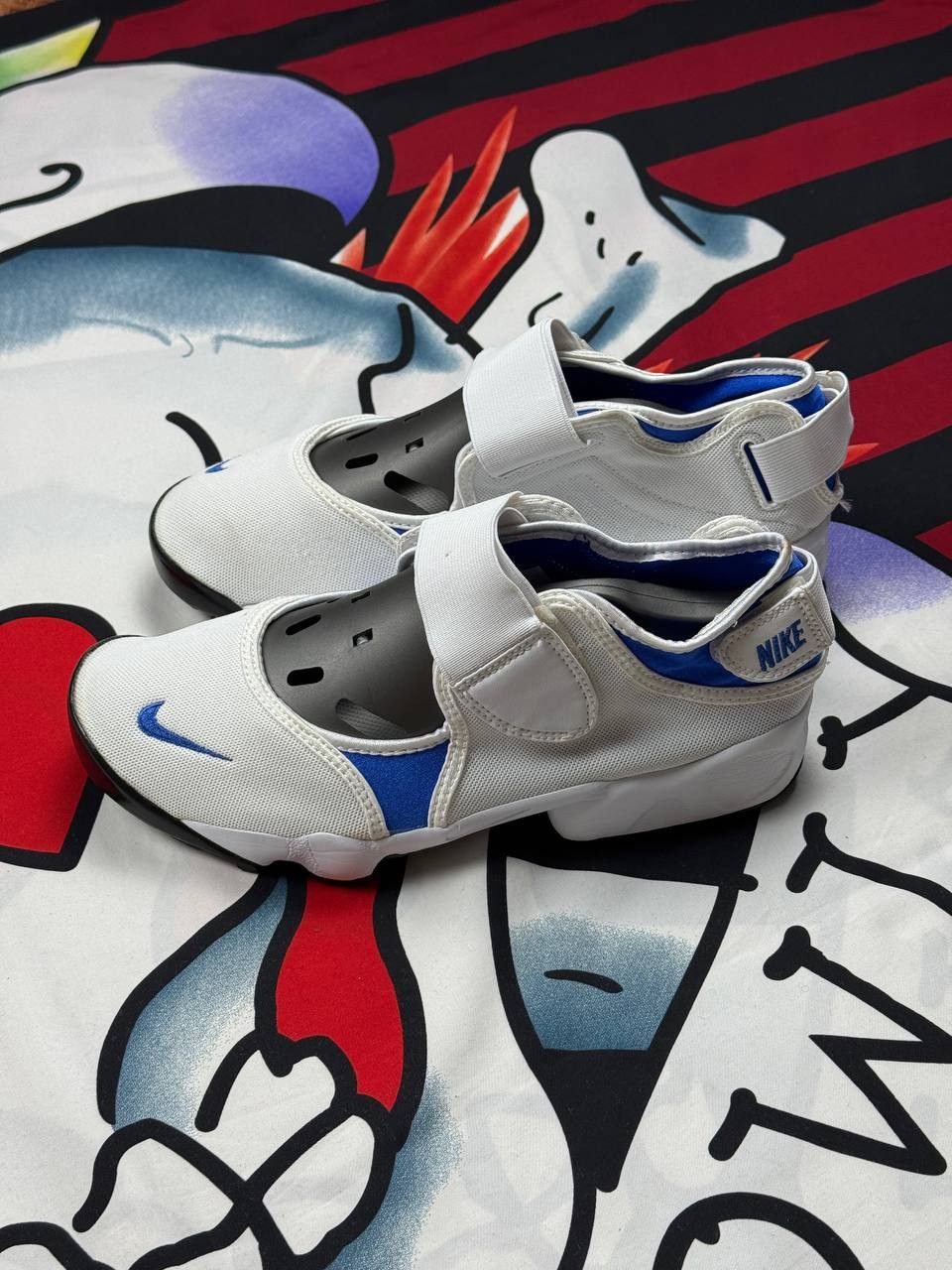 Nike Nike Air Rifts White Royal Blue and Black Trainers Size US 6 / IT 36 - 1 Thumbnail