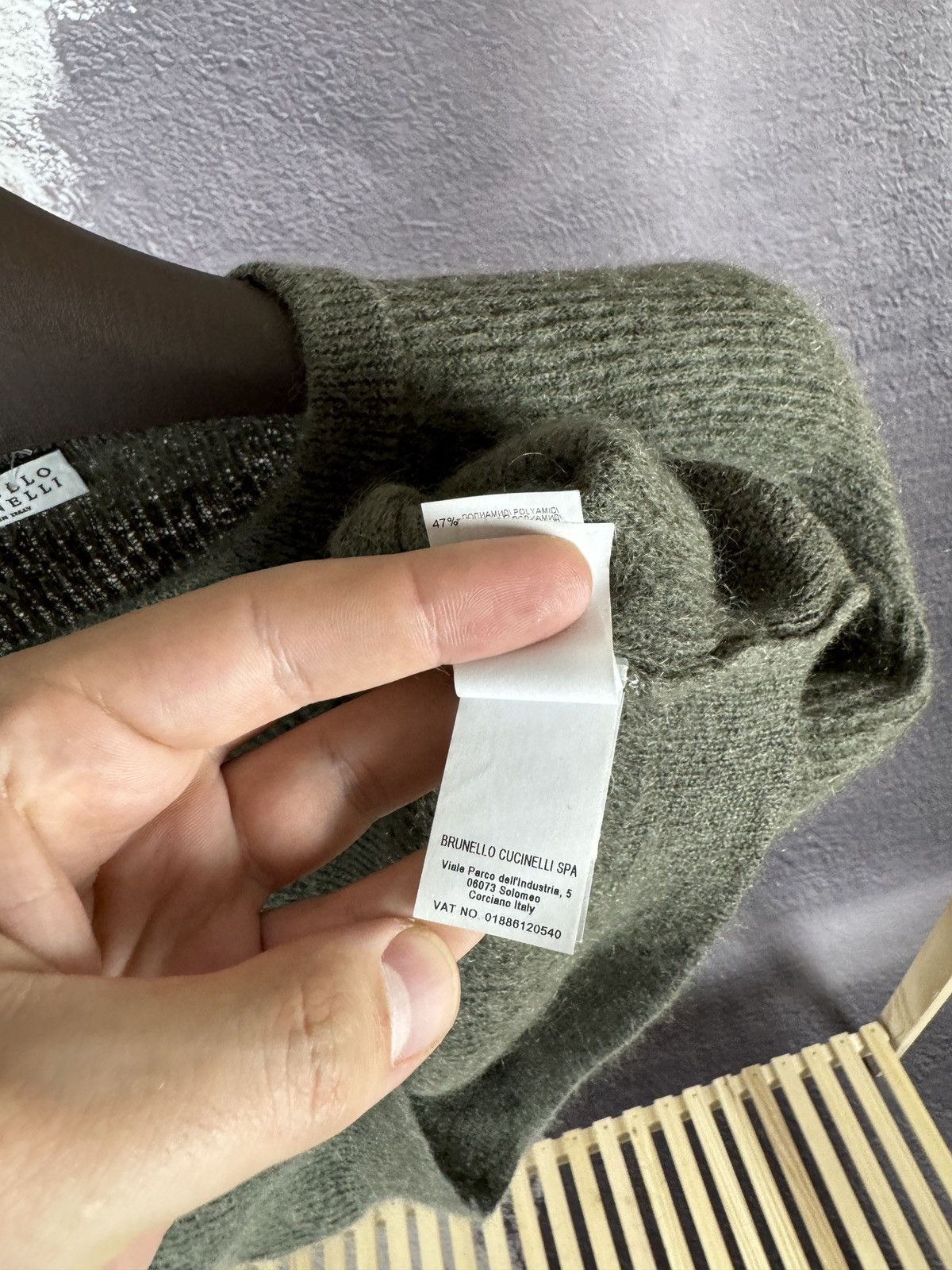 Brunello Cucinelli Brunello Cucinelli mohair wool khaki cropped sweater Size S / US 4 / IT 40 - 11 Thumbnail