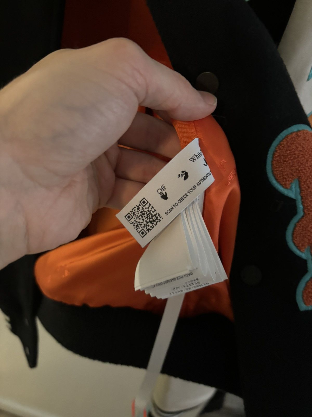 Off-White off white varsity jacket Size US L / EU 52-54 / 3 - 5 Thumbnail