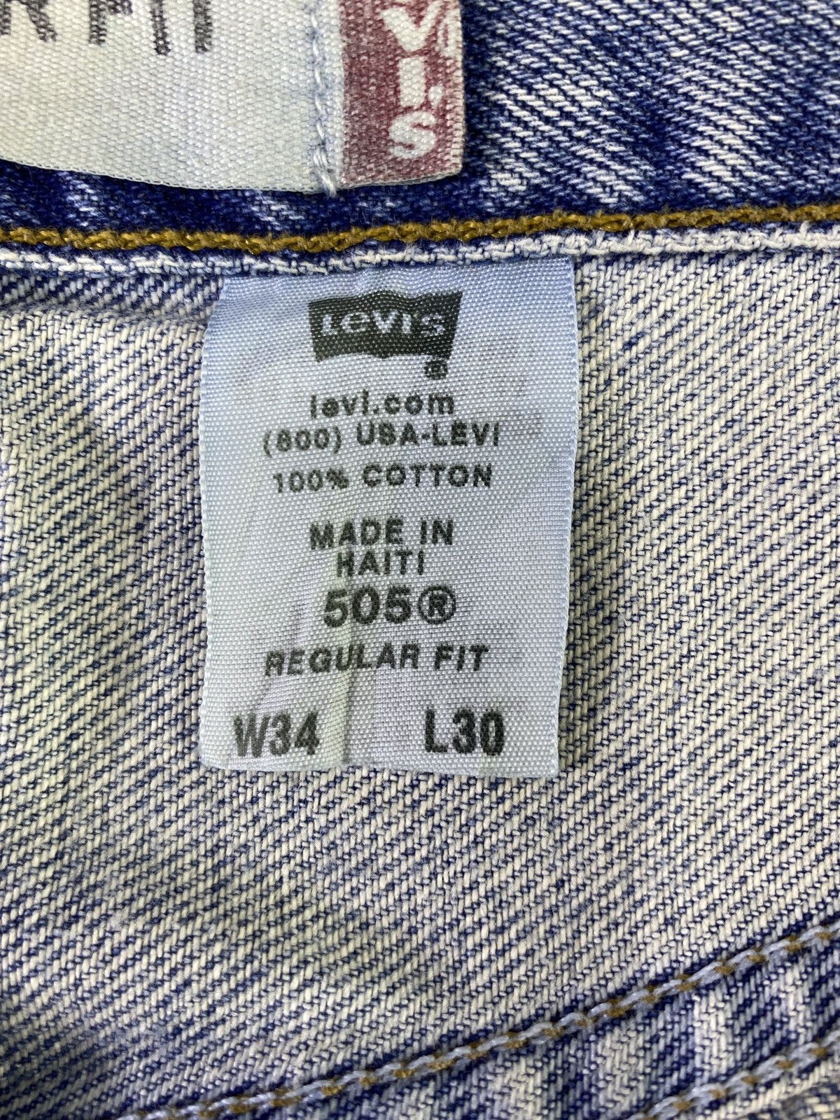 Jean × Levi's × Vintage VINTAGE LEVIS 505 BLUE WASH JEANS - J894 Size US 34 / EU 50 - 7 Thumbnail