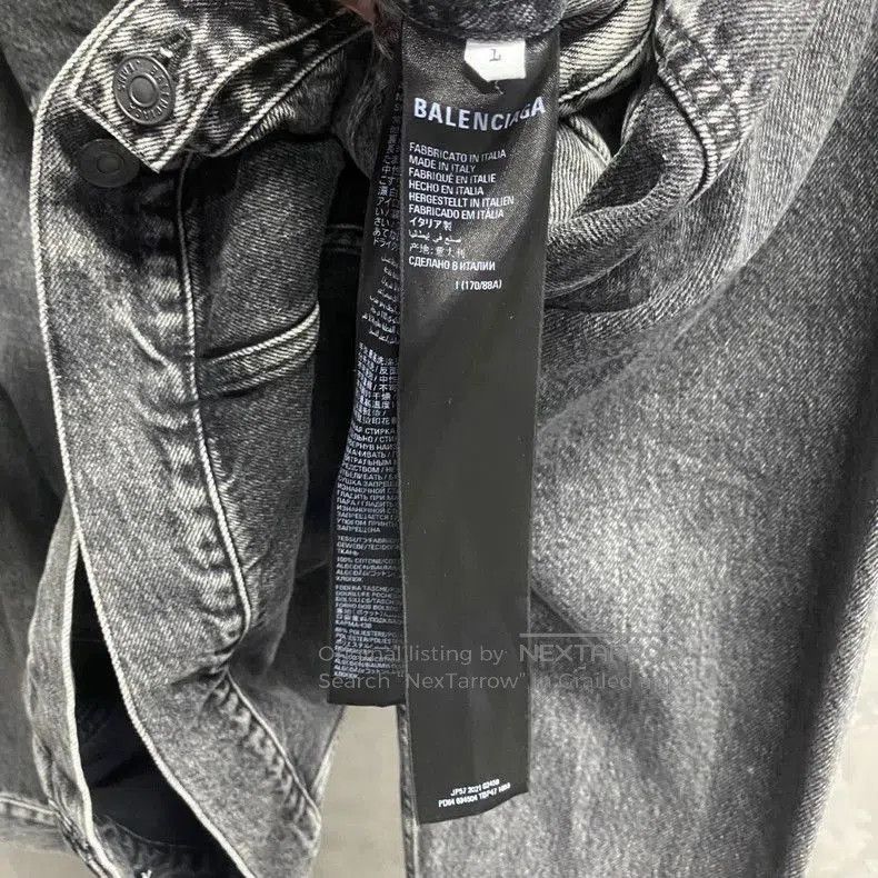 Balenciaga Balenciaga Black Gray Denim Jacket. Size US S / EU 44-46 / 1 - 5 Thumbnail