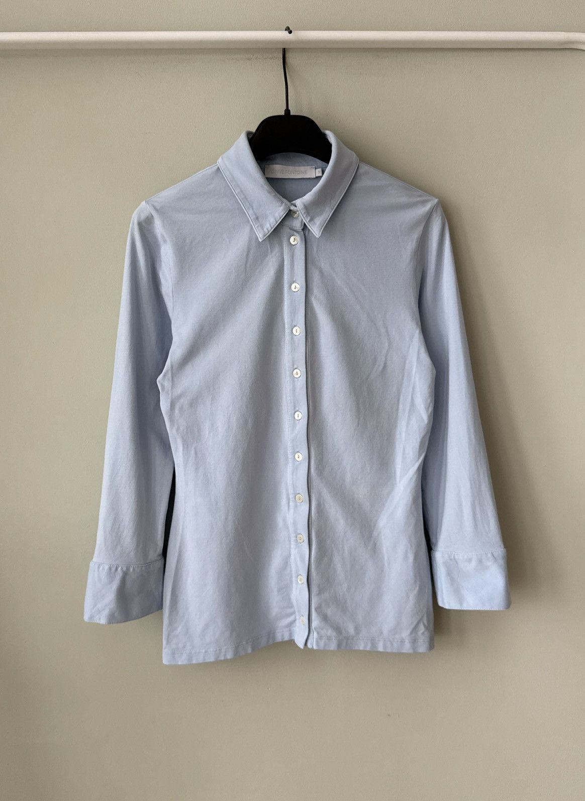ANNE FONTAINE Anne Fontaine long sleeve button up shirt french cuffs Size S / US 4 / IT 40 - 1 Thumbnail