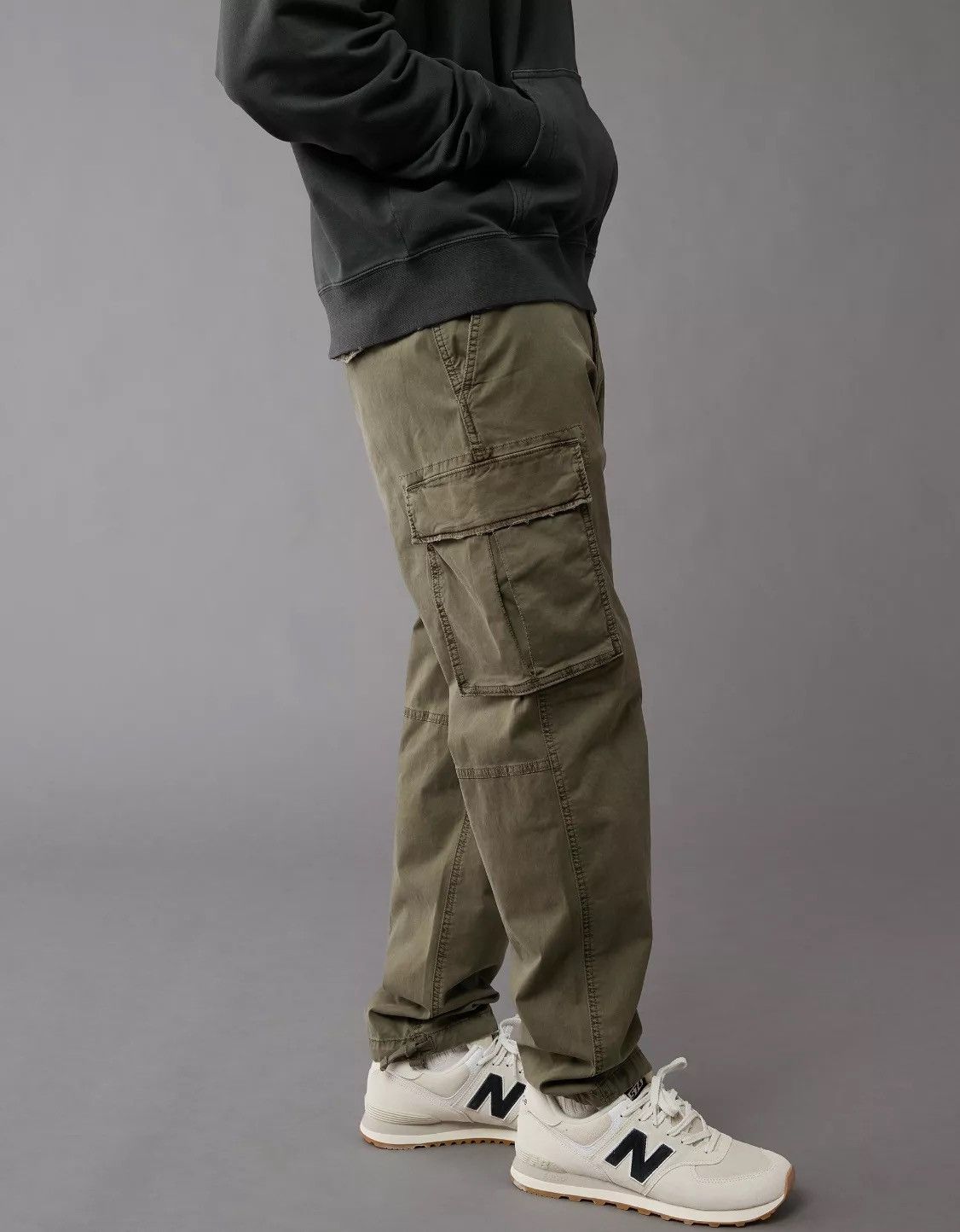 American Eagle Outfitters American Eagle Flex Lived-In Cargo Pants Olive Moss 36x32 Size US 32 / EU 48 - 6 Thumbnail