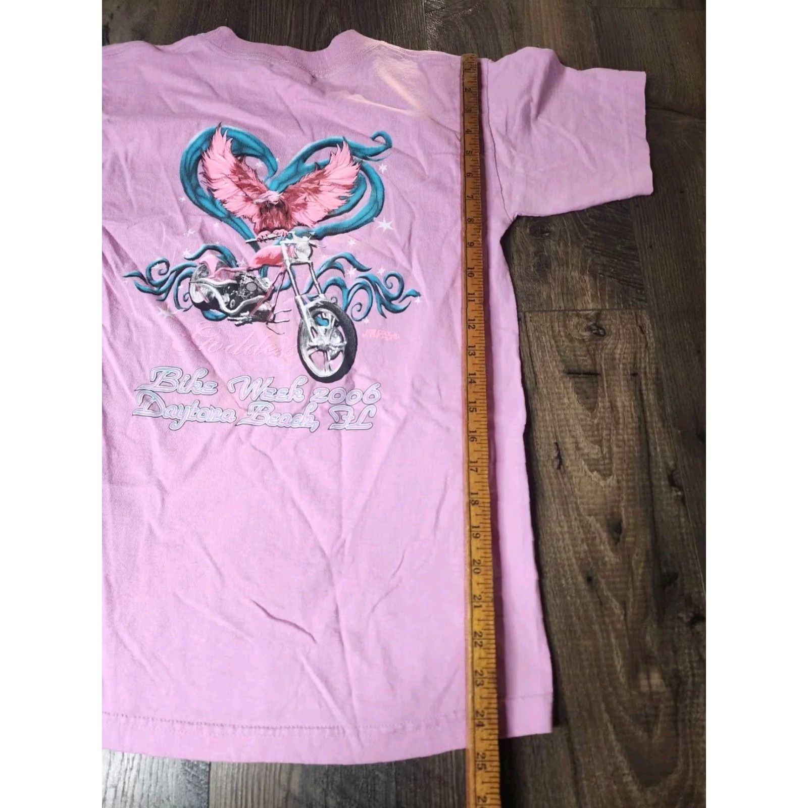 Vintage Womens S Bike Week Godess Biker Daytona Beach 2006 T Shirt Double Sided Shirt Womens S Pink Biker 2006 Double-Sided VINTAGE Size S / US 4 / IT 40 - 4 Thumbnail