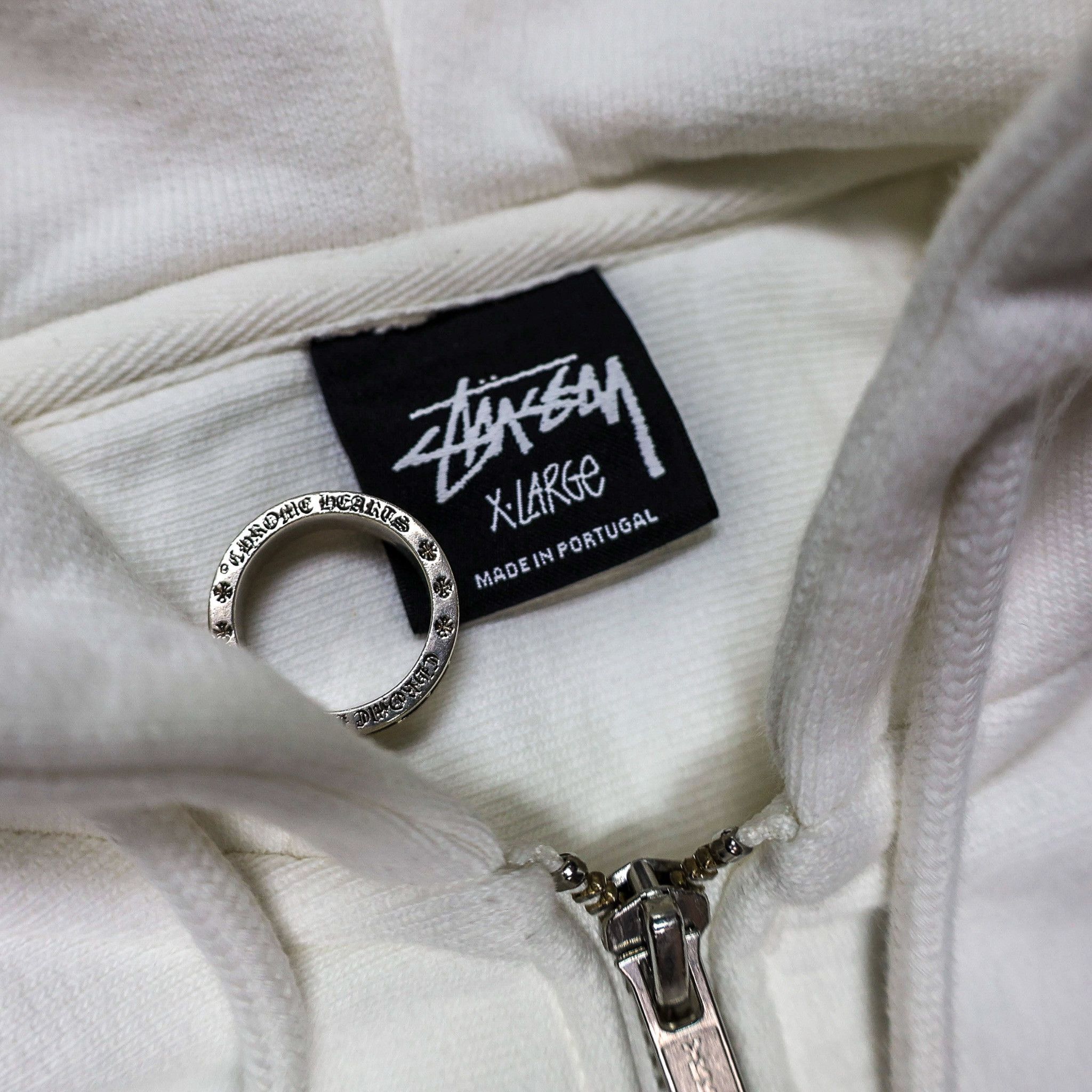 Stussy Stussy White Pigment Dyed Dice Hoodie Zip Up Size US XL / EU 56 / 4 - 5 Thumbnail