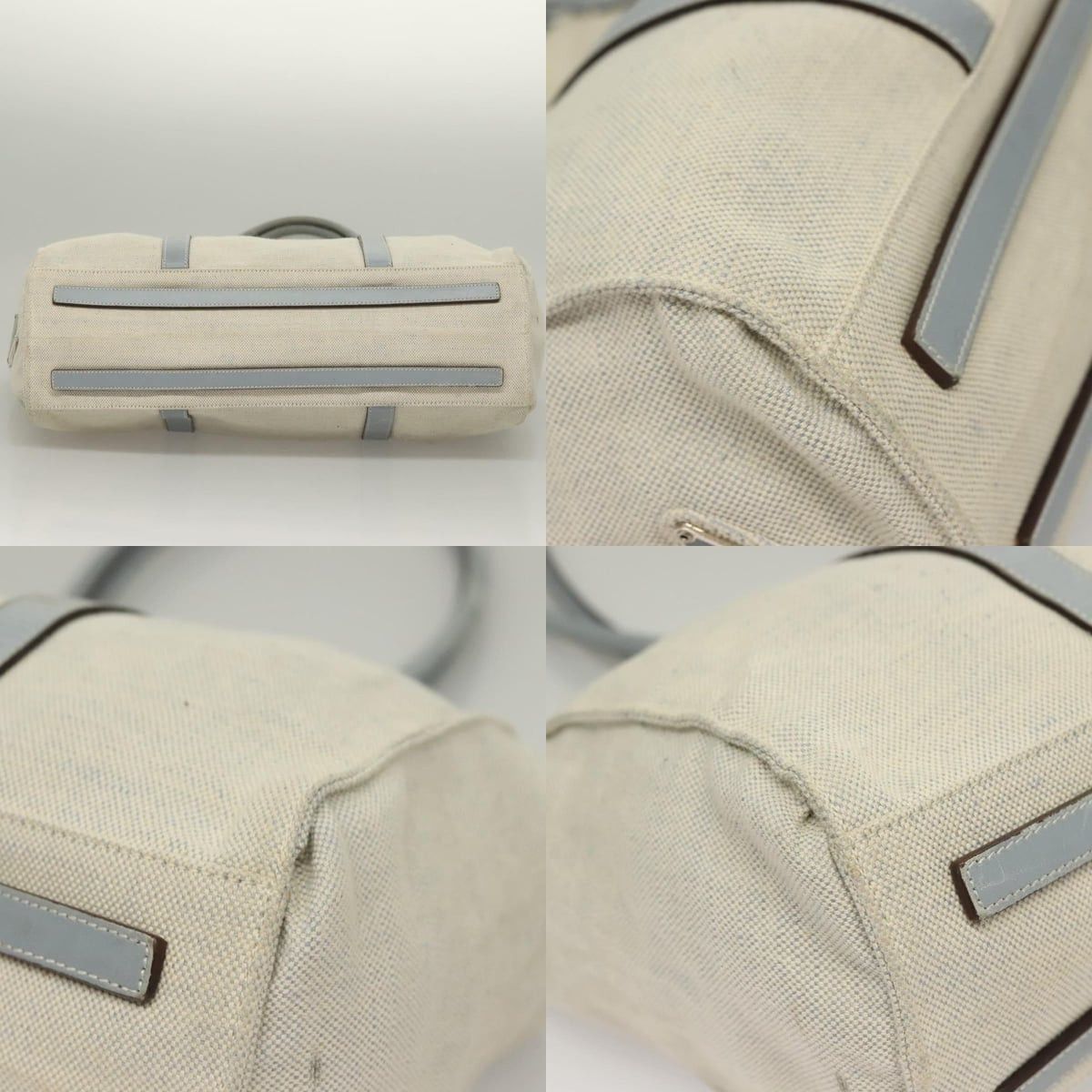 Prada PRADA Tote Bag Canvas Beige Silver Size ONE SIZE - 10 Thumbnail