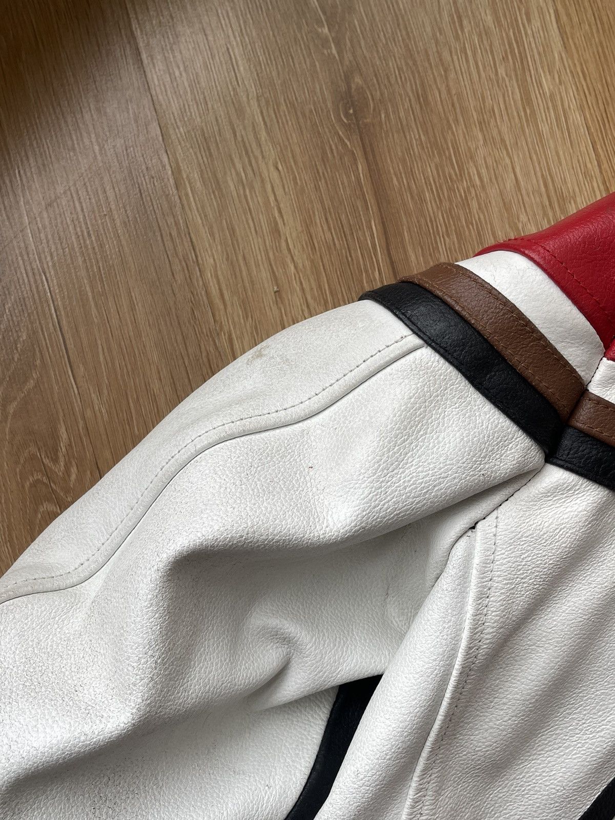 Genuine Leather Lucky Strike Style Racing Moto Leather Jacket PROTECTION Size US M / EU 48-50 / 2 - 7 Thumbnail