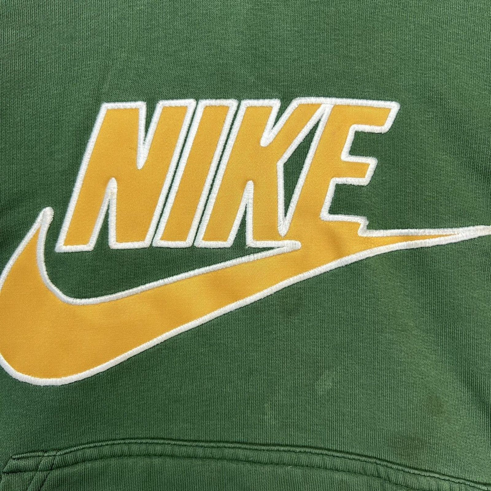 Nike × Vintage Nike Sportswear Hoodie Center Swoosh Distressed Pullover Size US S / EU 44-46 / 1 - 2 Thumbnail