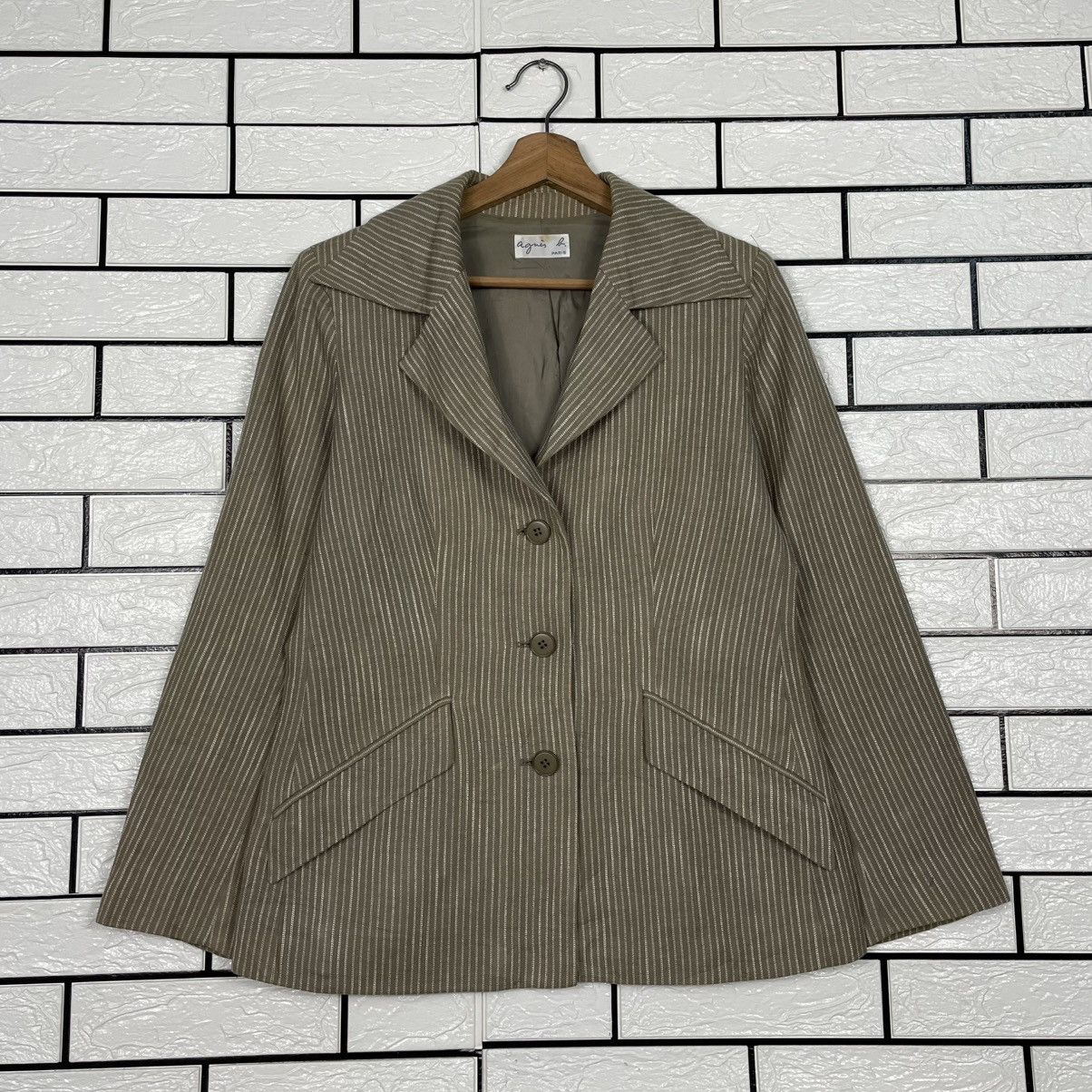agnes b. Agnes B Stripe Women Jacket Size M / US 6-8 / IT 42-44 - 1 Thumbnail
