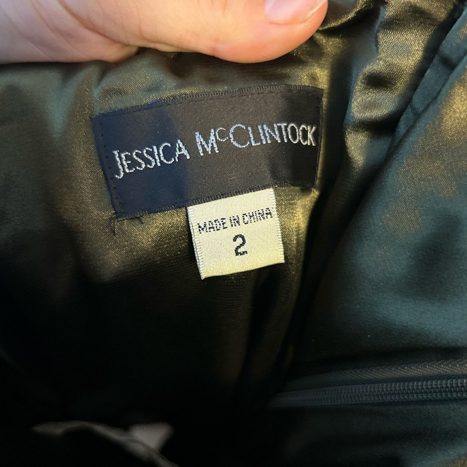Jessica McClintock Jessica McClintock Olive Green Strapless Bubble Mini Dress Size XS / US 0-2 / IT 36-38 - 3 Thumbnail
