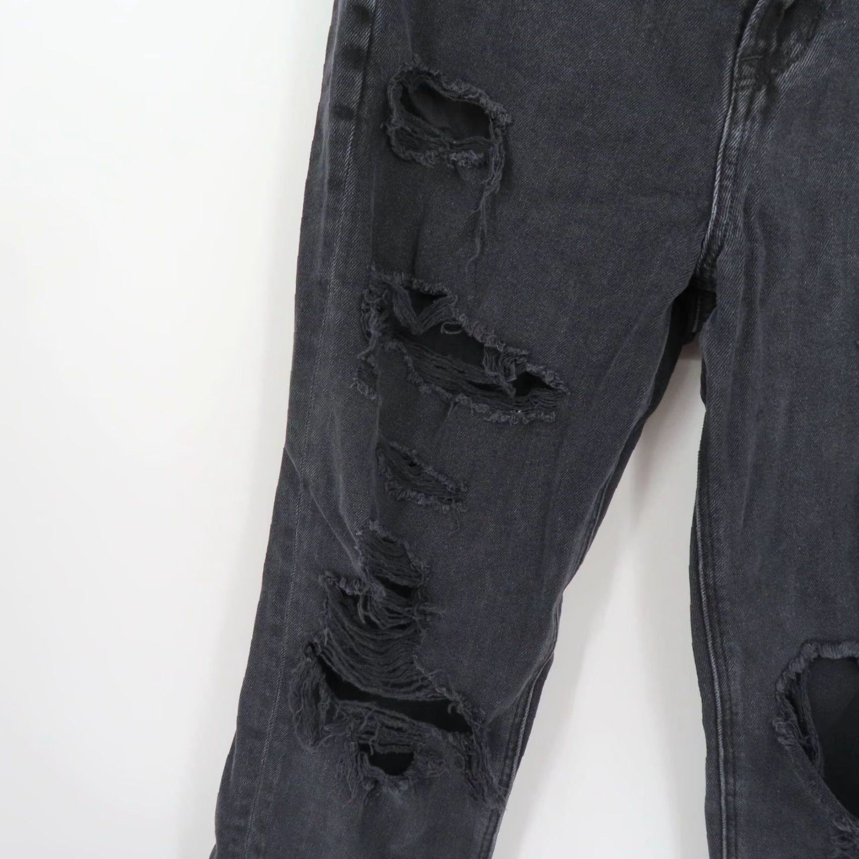 American Eagle Outfitters American Eagle Womens 4 Comfort Stretch Black Distressed Destroyed Denim Jeans Size 27" / US 4 / IT 40 - 4 Thumbnail