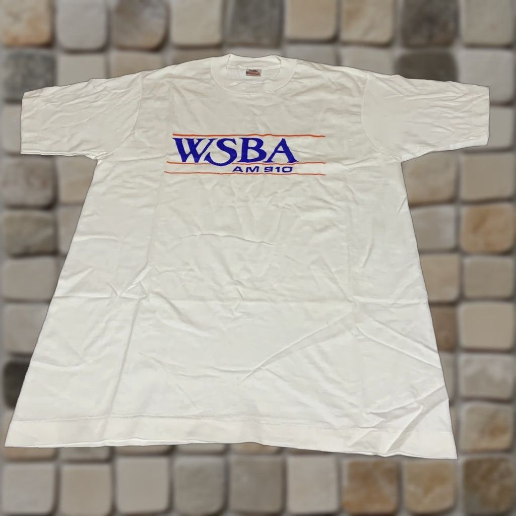 Vintage VINTAGE Pennsylvania WSBA Radio AM 910 Talk Station T-Shirt Mens Size L/M Shirt Unisex Adults White 90s Radio Graphic Print Logo Size US L / EU 52-54 / 3 - 1 Thumbnail